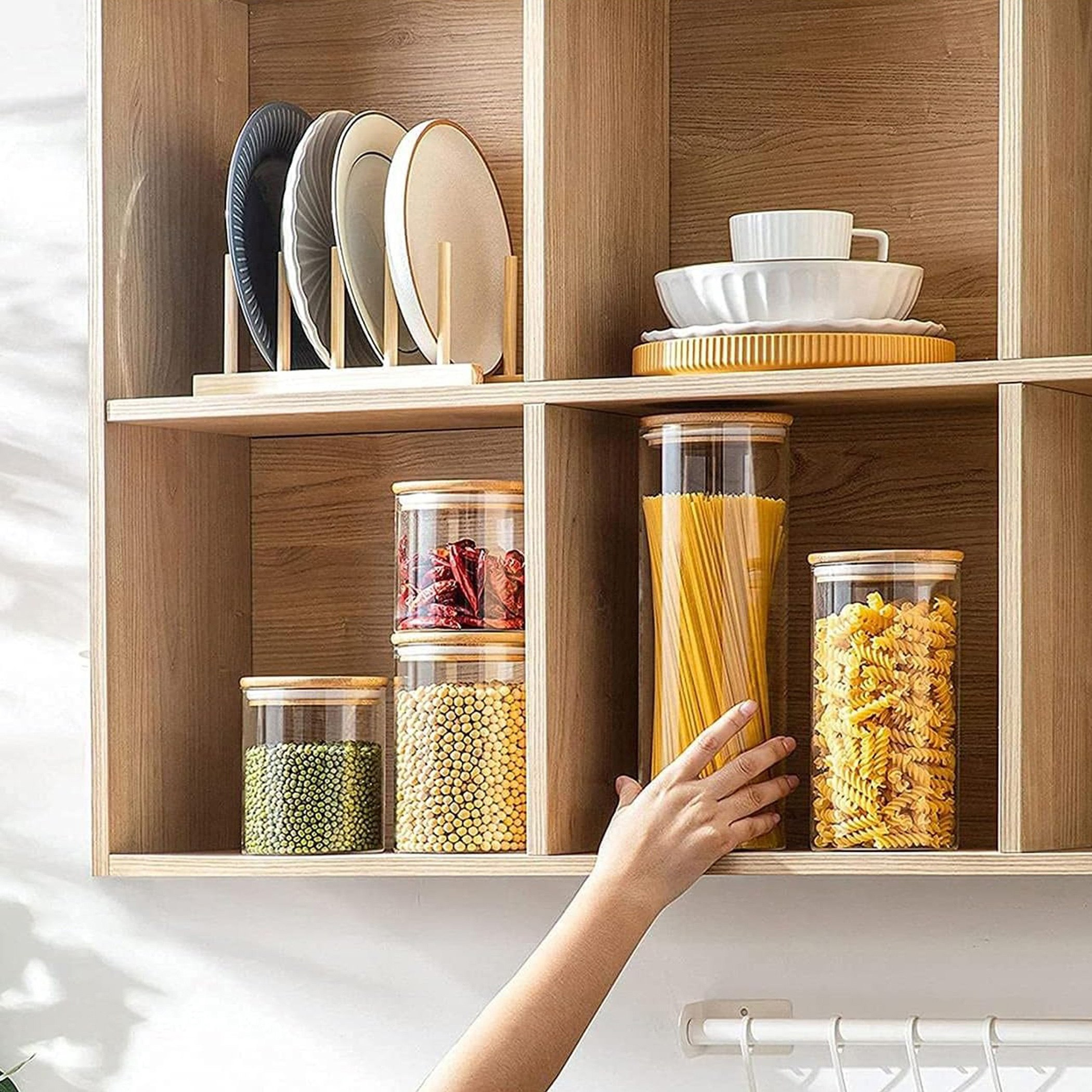 طقم جرات تخزين زجاج محكم الغلق من قطعتين بوروسيليكات من زين - 750 مل-hbxhomeware-hbxkitchen-image-6