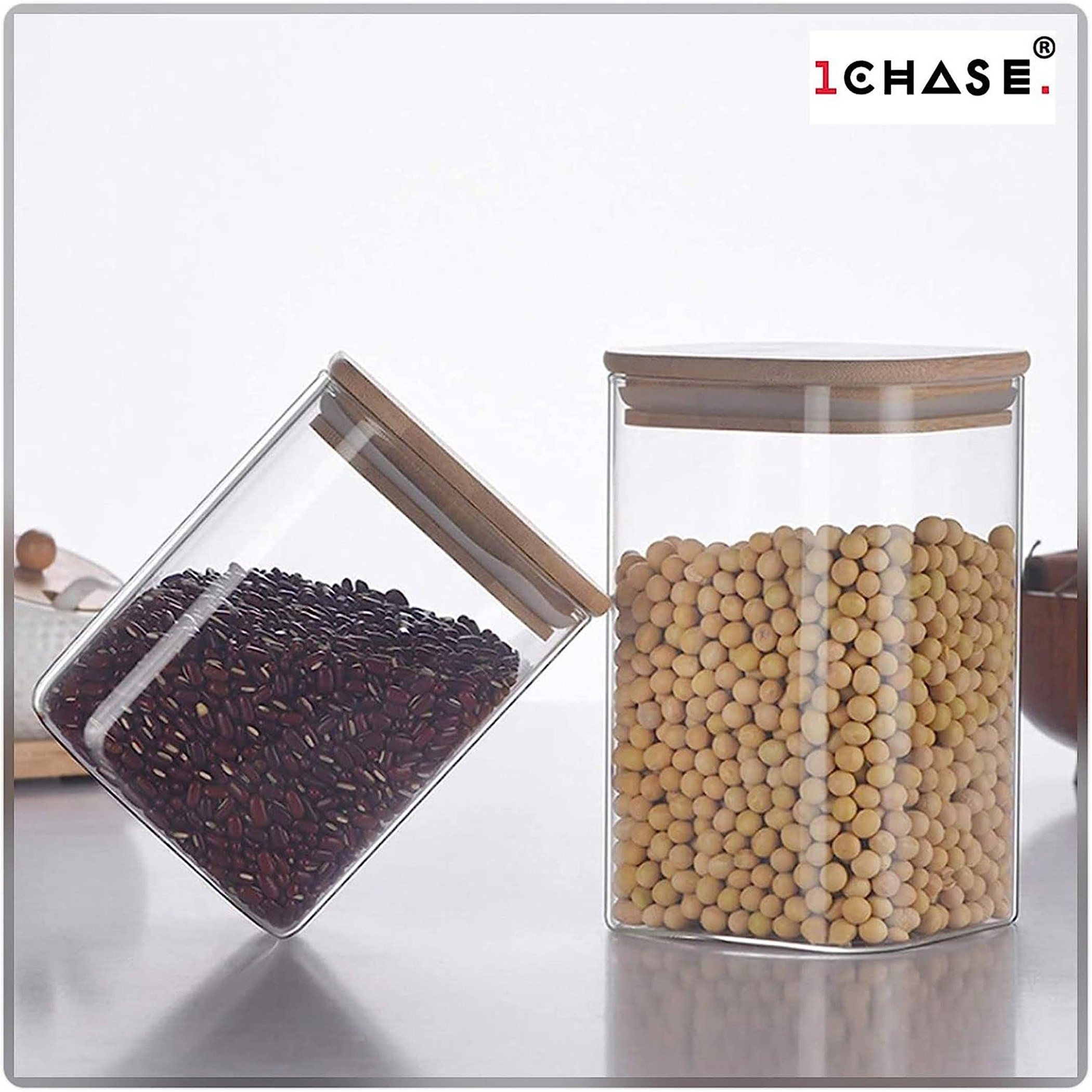 طقم جرات تخزين زجاج محكم الغلق من قطعتين بوروسيليكات من زين - 500 مل-hbxhomeware-hbxkitchen-image-2