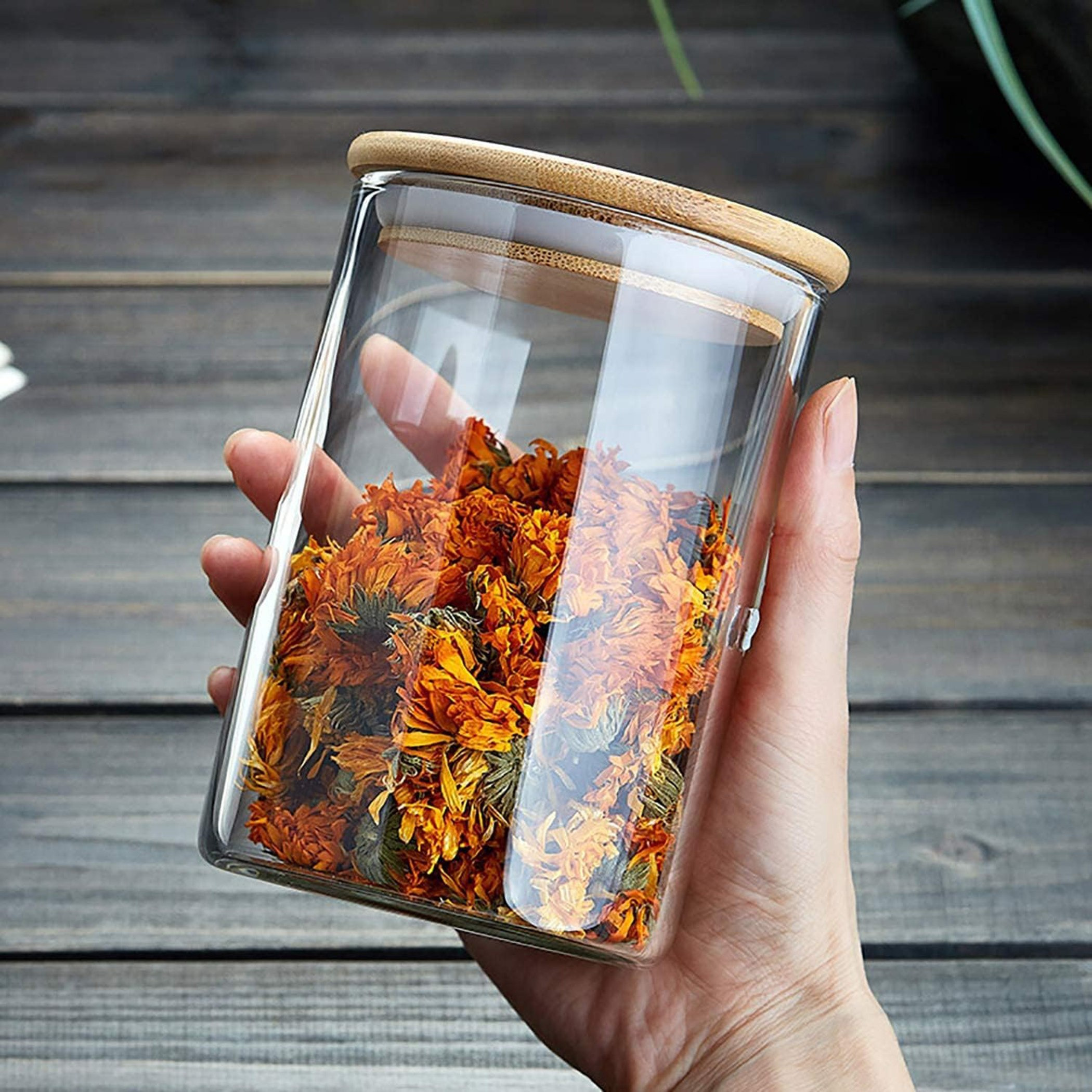 طقم جرات تخزين زجاج محكم الغلق من قطعتين بوروسيليكات من زين - 500 مل-hbxhomeware-hbxkitchen-image-4