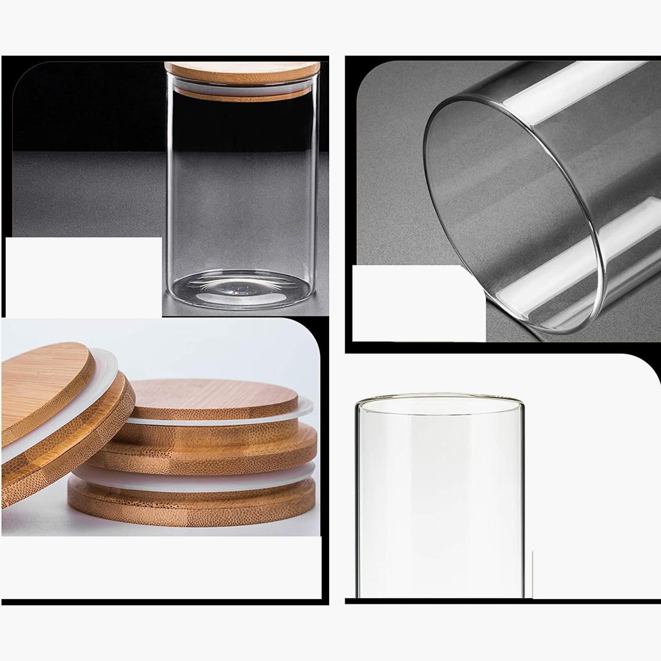 طقم جرات تخزين زجاج محكم الغلق من قطعتين بوروسيليكات من زين - 500 مل-hbxhomeware-hbxkitchen-image-5