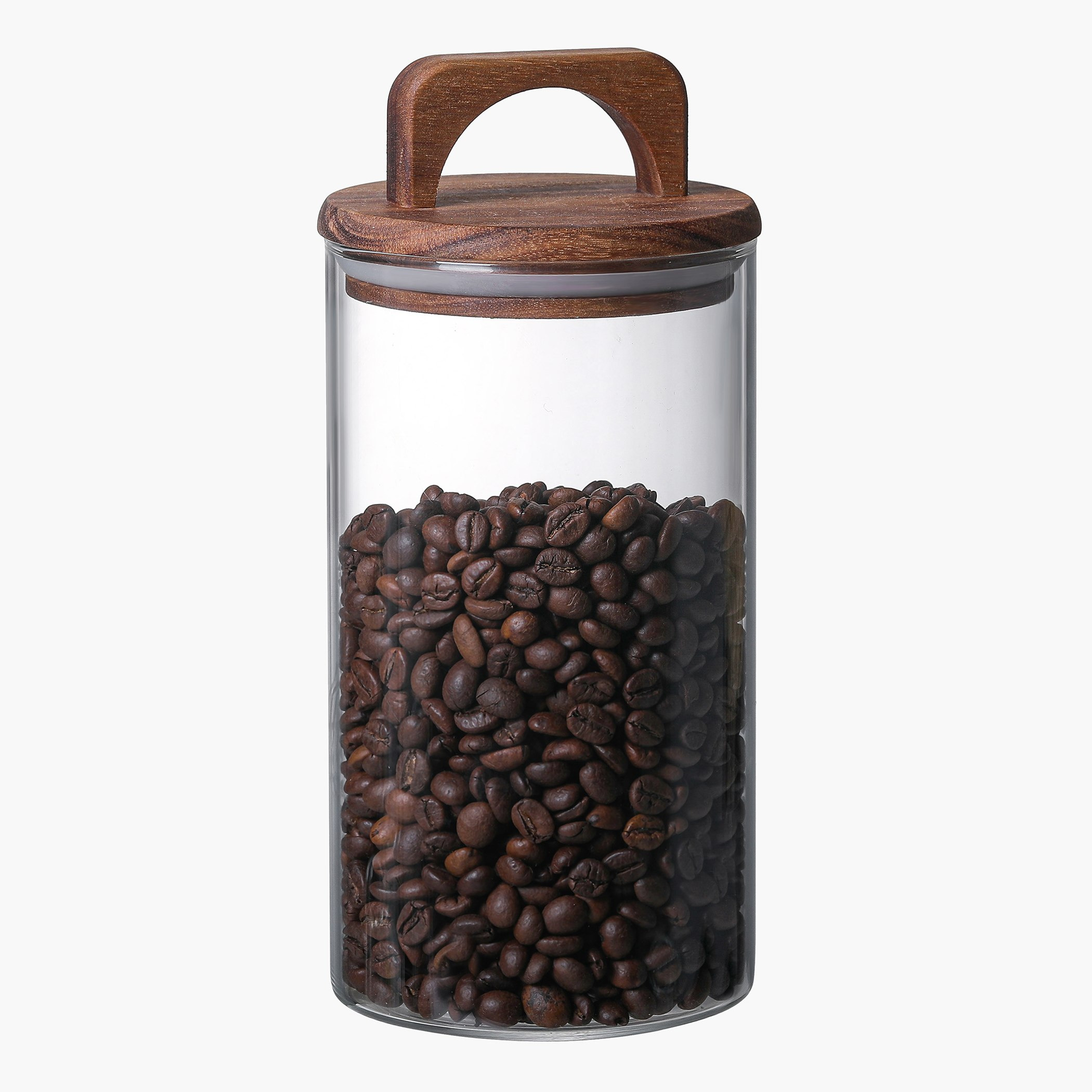 Zen Borosilicate Glass Storage Jar with Wooden Lid - 900 ml-hbxhomeware-diningandtabletop-coffeeandteasets-image-1
