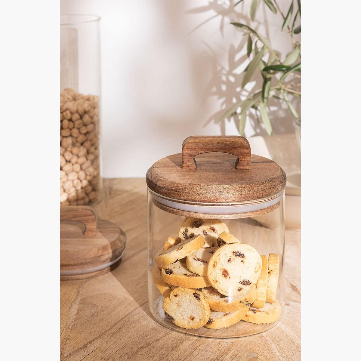 Wooden cookie sale jar