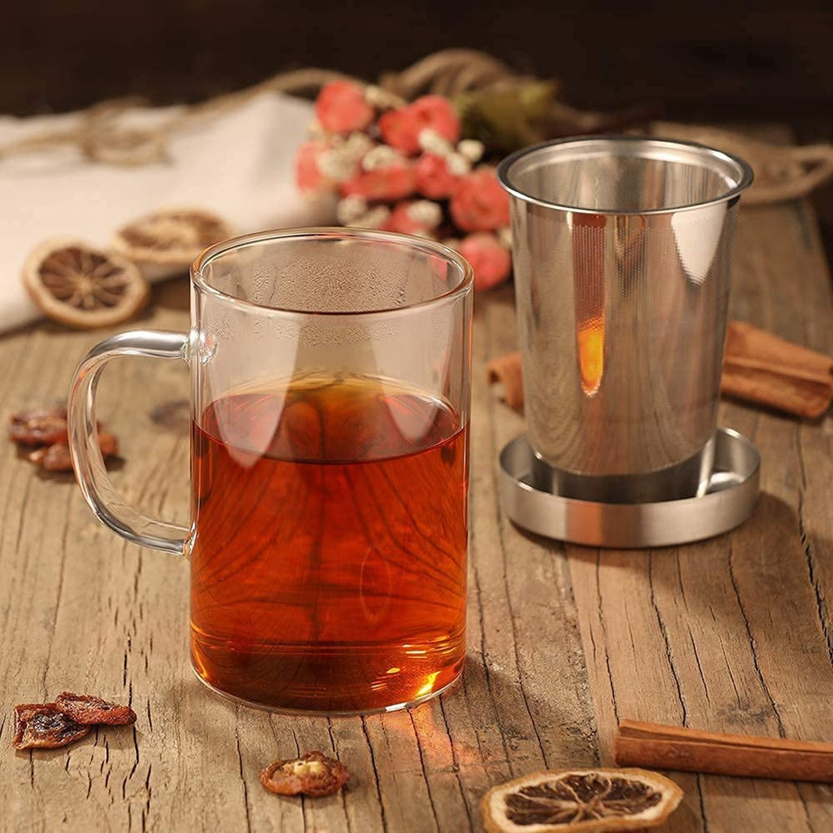 مج زجاج بوروسيليكات مع مصفاة ستانليس ستيل من زين - 400 مل-hbxhomeware-hbxkitchen-image-2