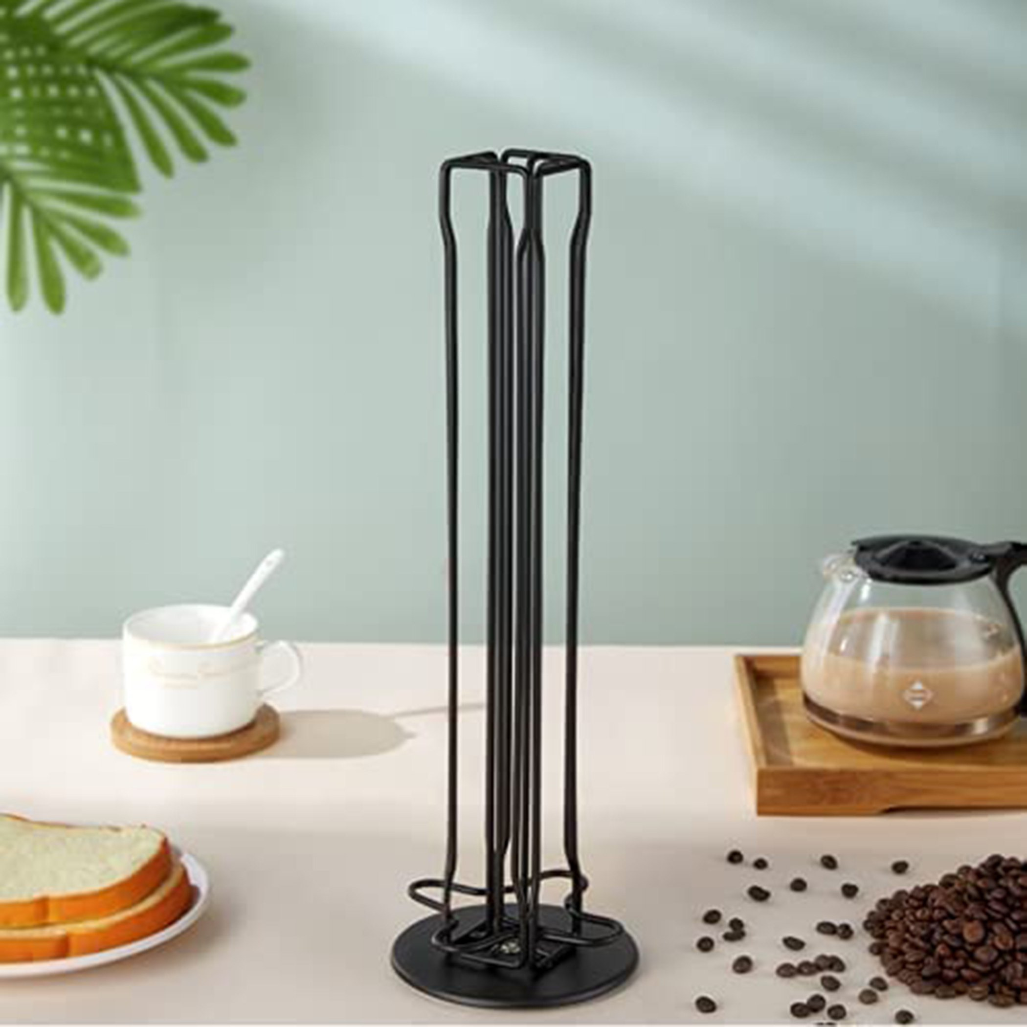 حامل كبسولات ستانلس ستيل مع برج حامل دوّار 360 درجة من زين-hbxkitchen-kitchenware-kitchenaccessories-image-2