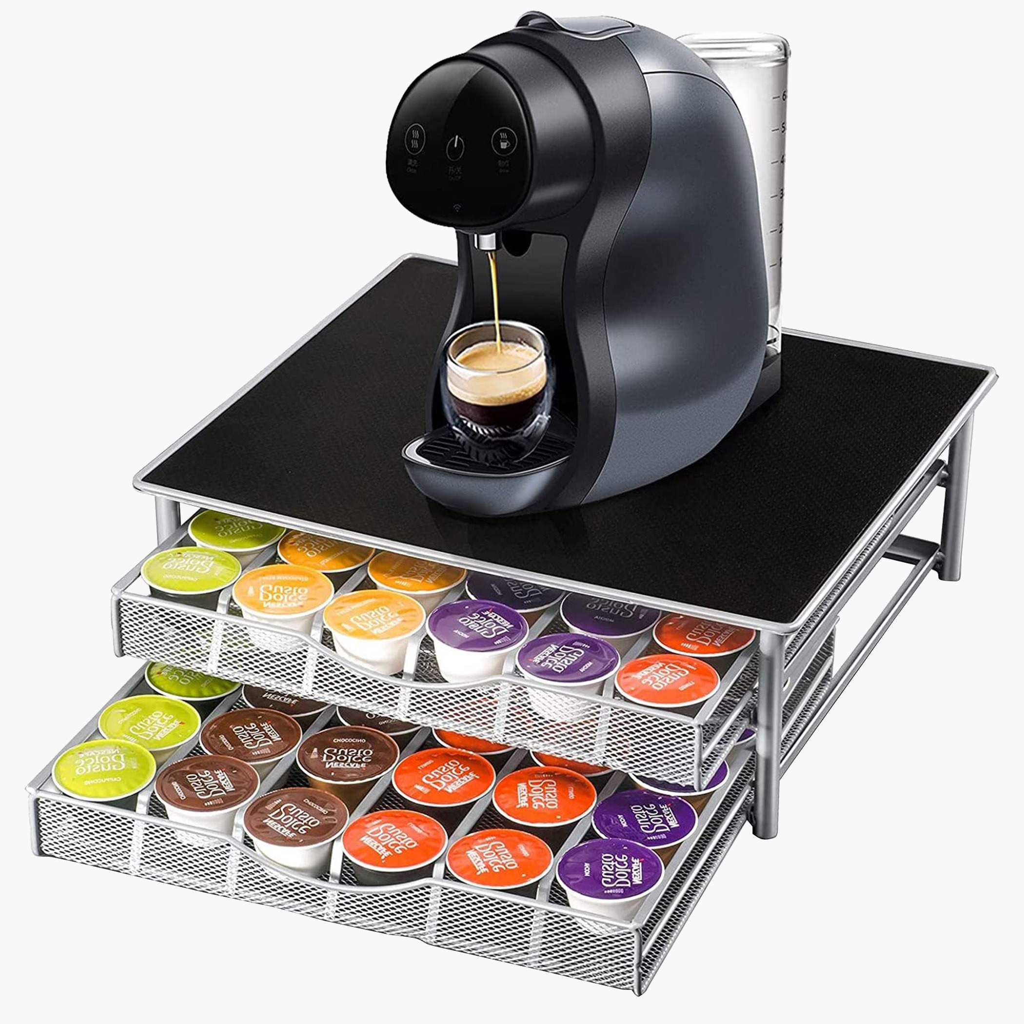 حامل كبسولات قهوة مزدوج الطبقات مع أدراج من زين-hbxkitchen-kitchenware-kitchenaccessories-image-1