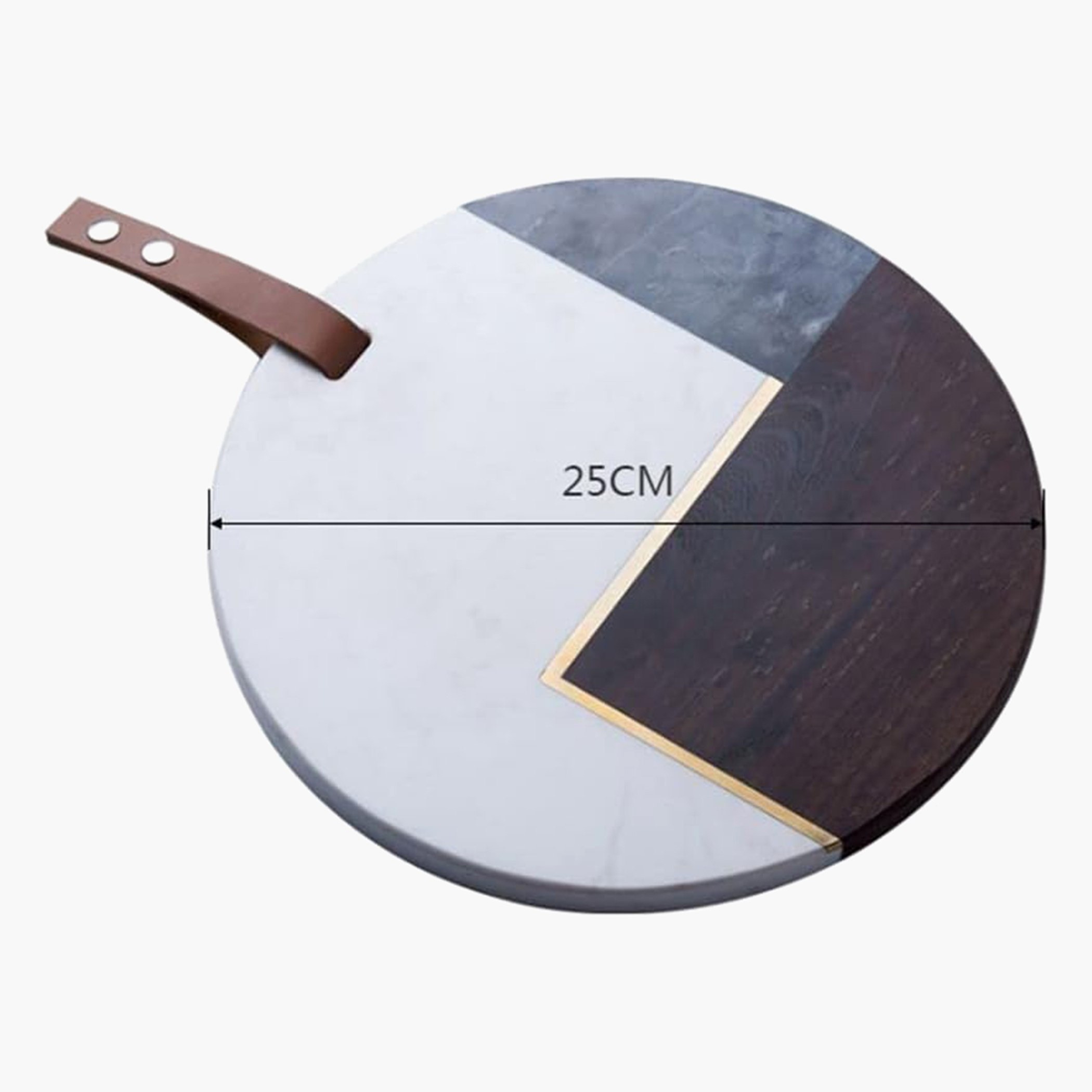 صينية مستديرة رخام بمقبض جلد من زين-hbxdecorandfurnishings-tabletop-serveware-image-4