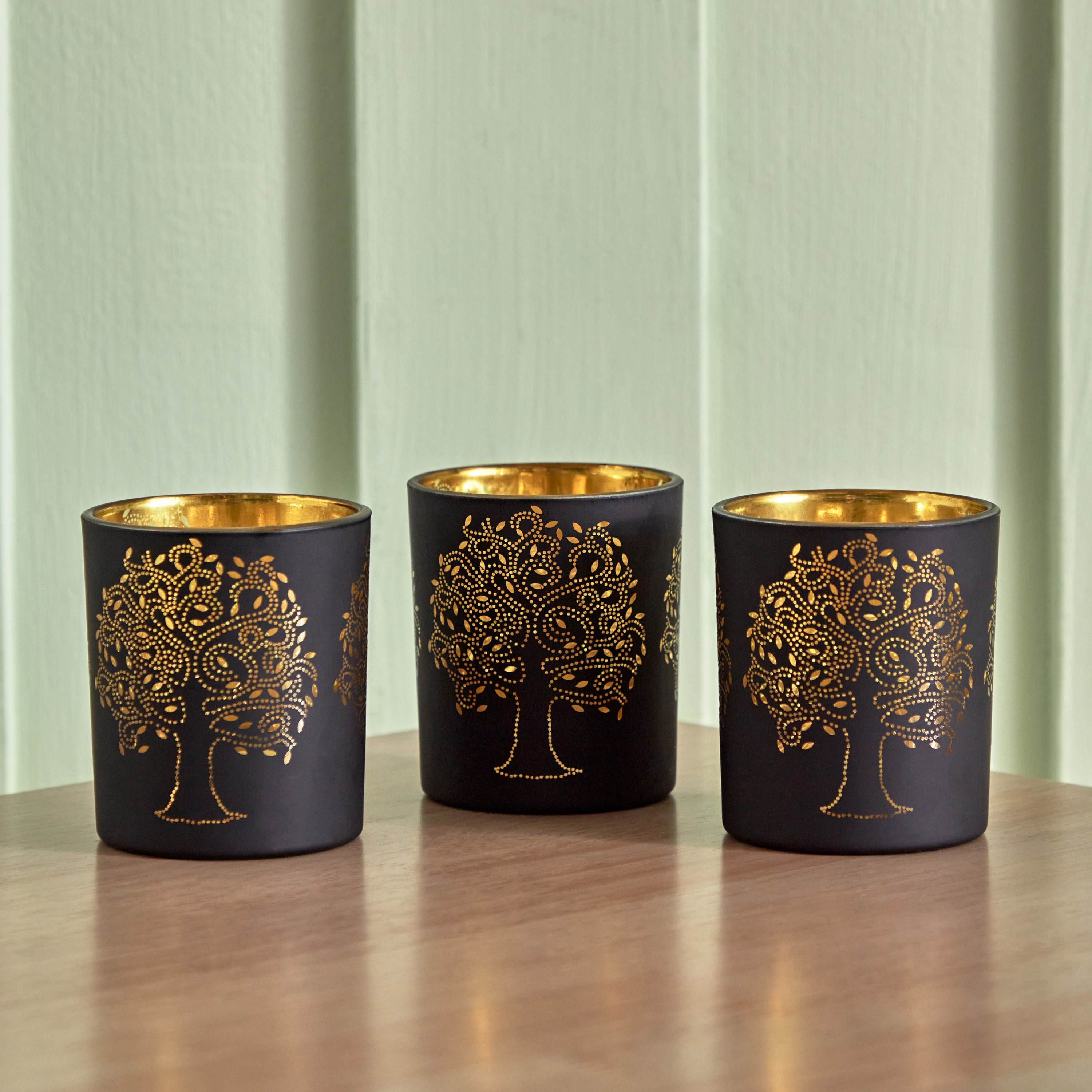 طقم حامل شموع صغيرة 3 قطع بإضاءة إل إي دي من إيفرين - 7x7x8 سم-hbxlivingroom-decorandaccessories-candleholders-image-2
