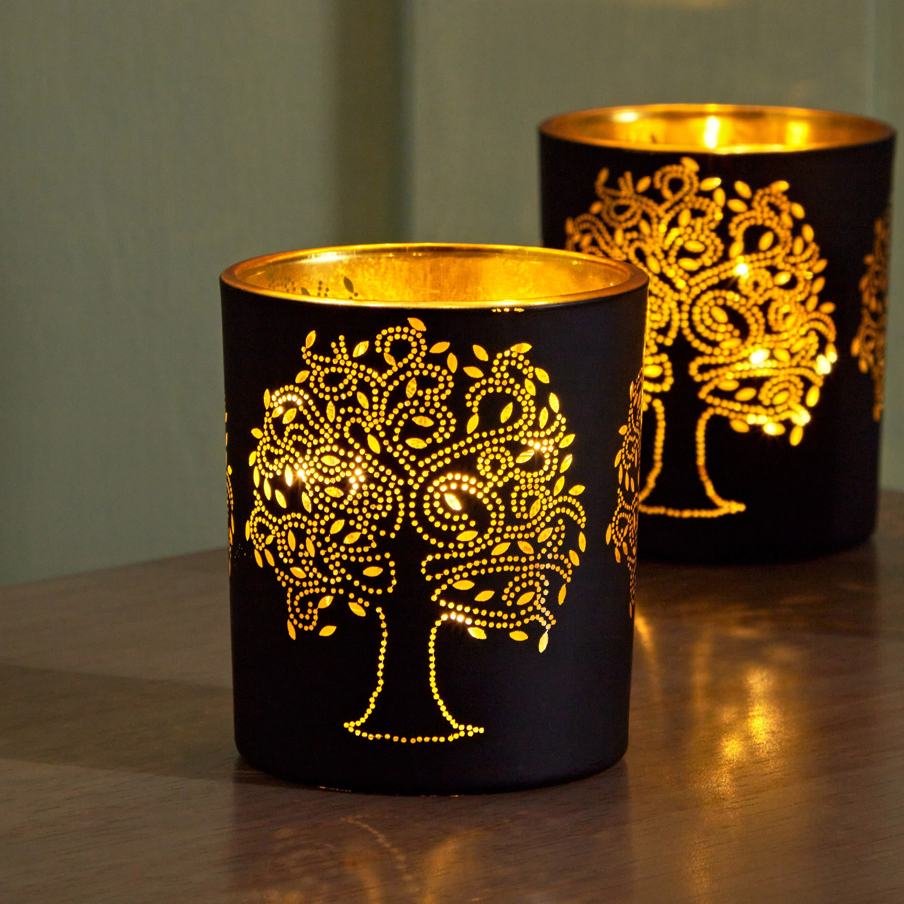 طقم حامل شموع صغيرة 3 قطع بإضاءة إل إي دي من إيفرين - 7x7x8 سم-hbxlivingroom-decorandaccessories-candleholders-image-3