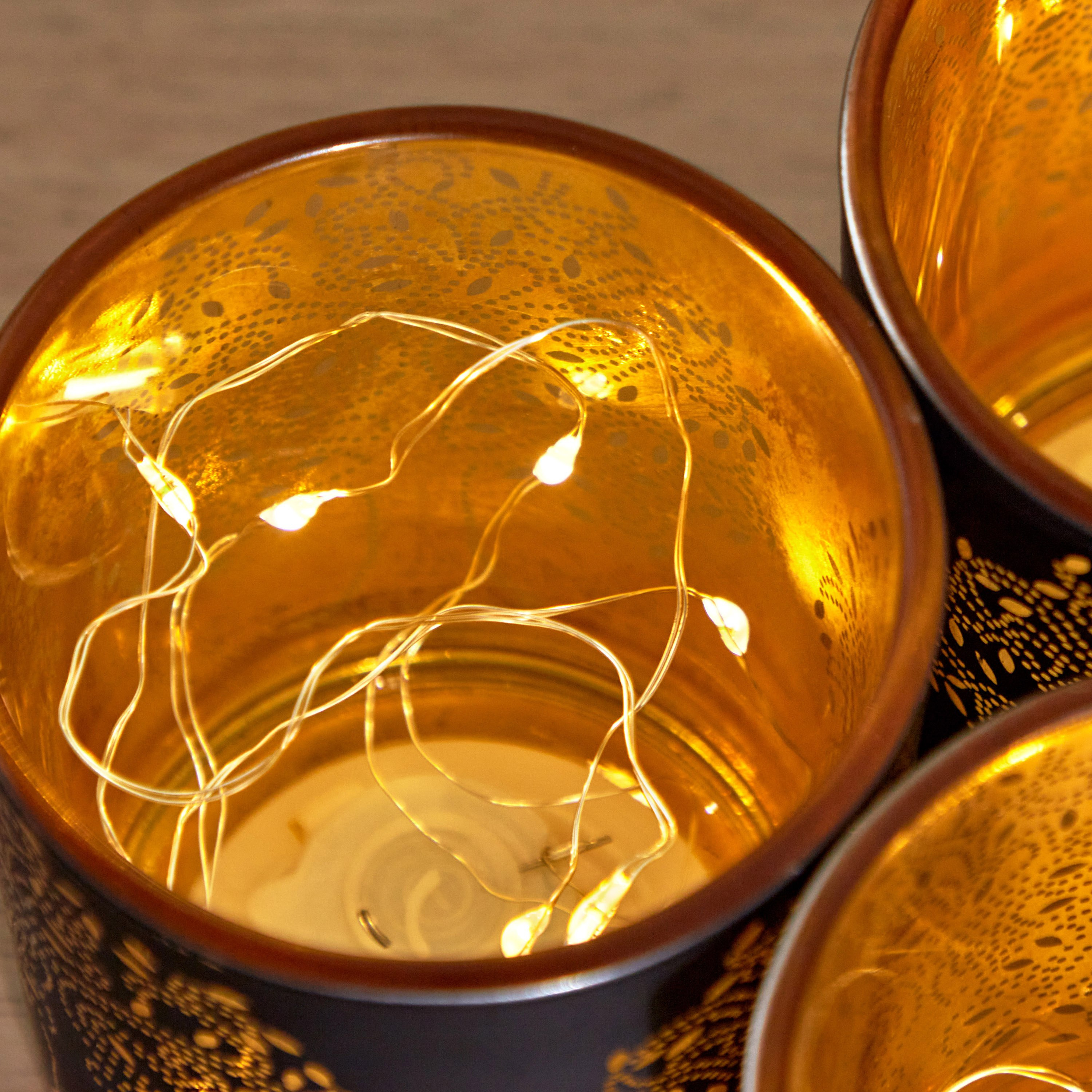 طقم حامل شموع صغيرة 3 قطع بإضاءة إل إي دي من إيفرين - 7x7x8 سم-hbxlivingroom-decorandaccessories-candleholders-image-4