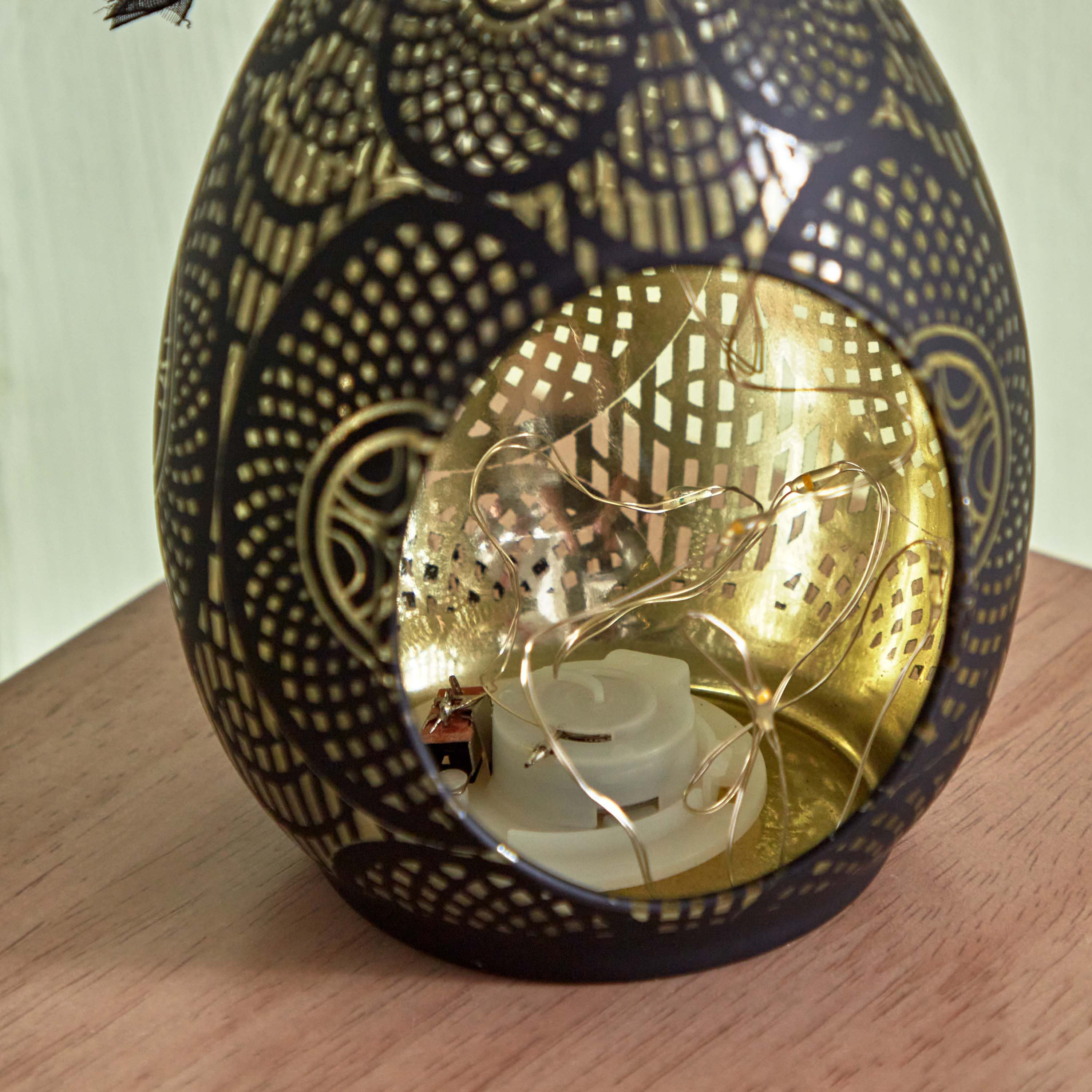 حامل شموع صغيرة زجاجي معلق من إيفرين مع أضواء إل إي دي - 9.5x9x13 سم-hbxlivingroom-decorandaccessories-candleholders-image-3