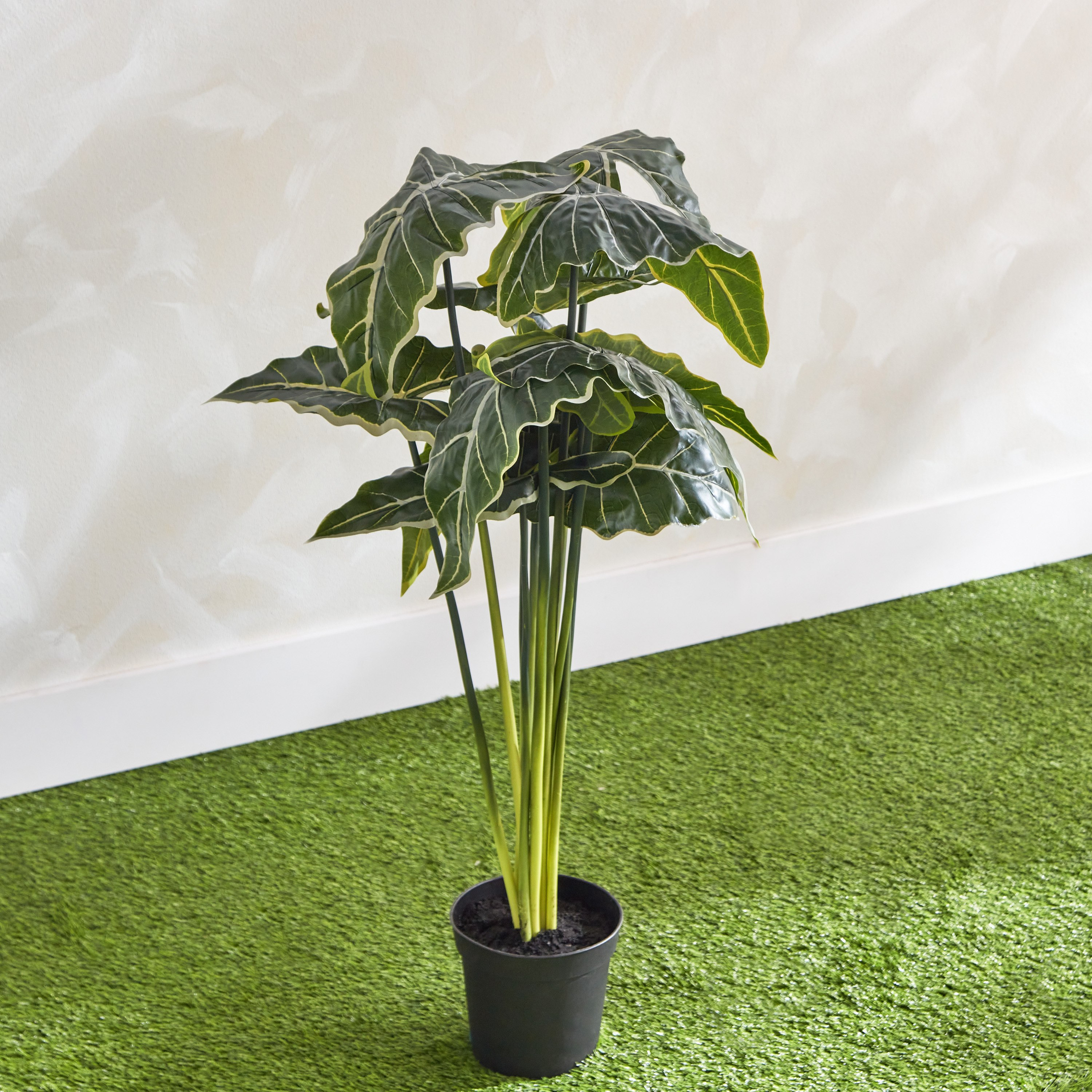 Clarey Alocasia Artificial Plant with Pot - 80 cm-hbxhomeware-hbxdecorandfurnishings-image-2
