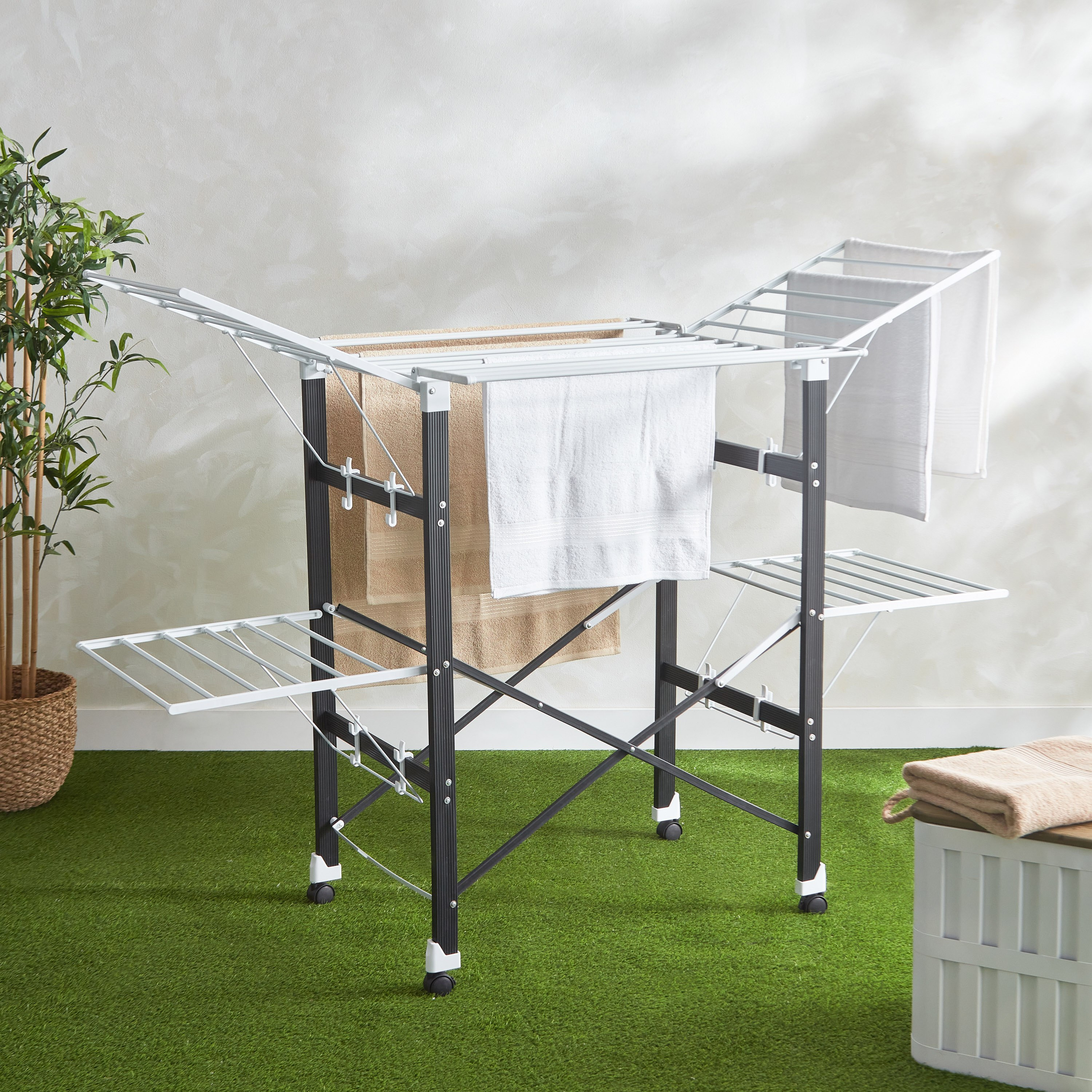 مجفّف ملابس قابل للطي من أيسر - 75x85x112 سم-hbxhomeware-bathandlaundry-clothesdryingracks-image-8