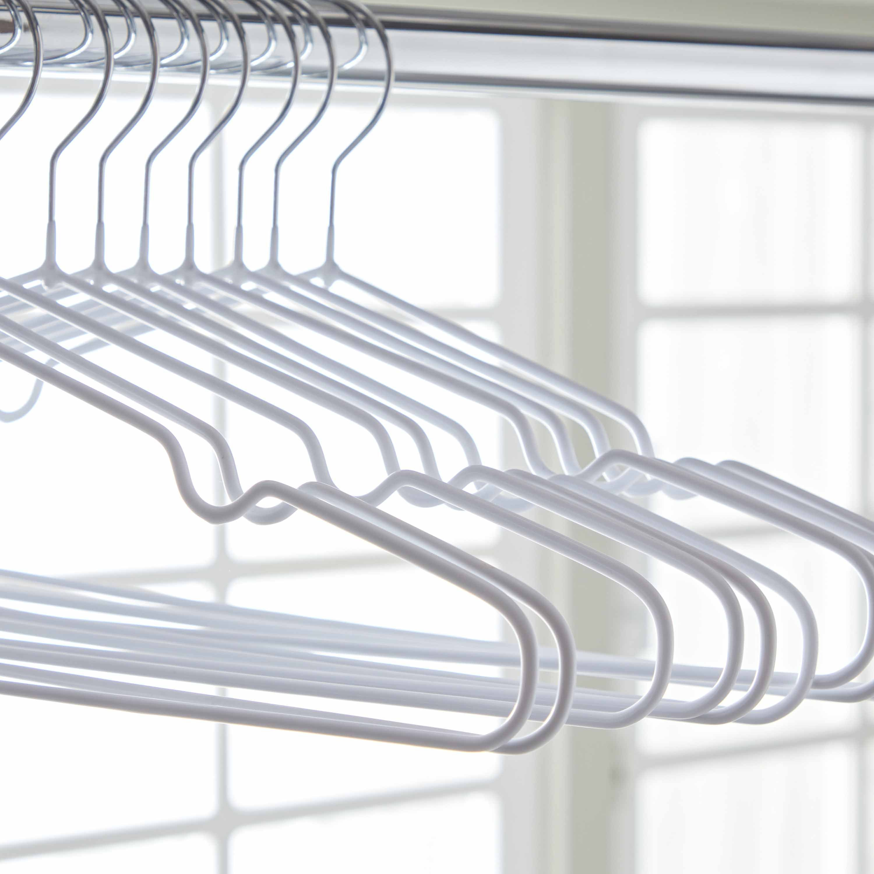 علّاقة معدنية مطلية - طقم من 10 قطع-hbxhomeware-bathandlaundry-clothesdryingracks-image-4