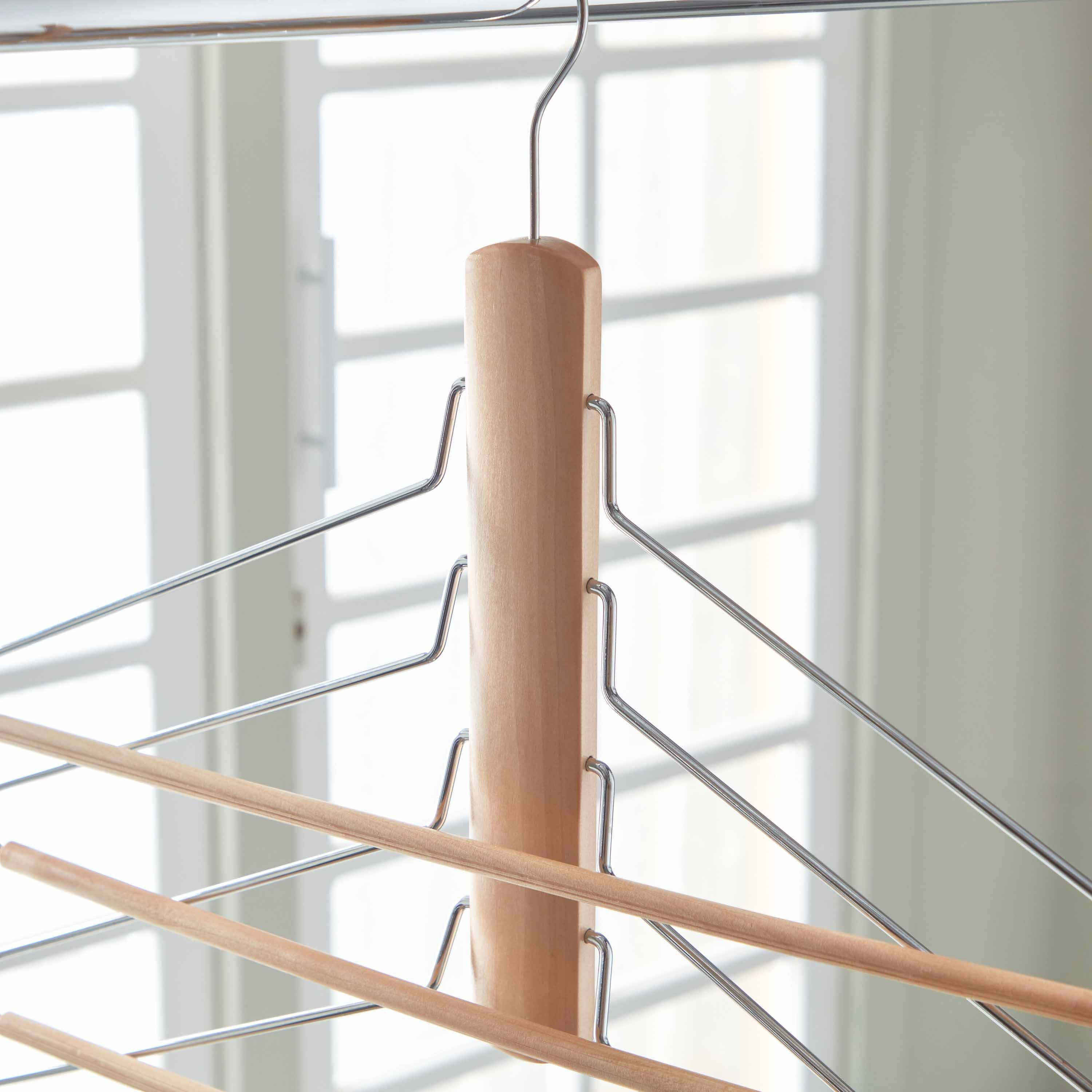 Forest 4-Layer Wooden Space Saving Trousers Hanger-hbxhomeware-bathandlaundry-clothesdryingracks-image-3