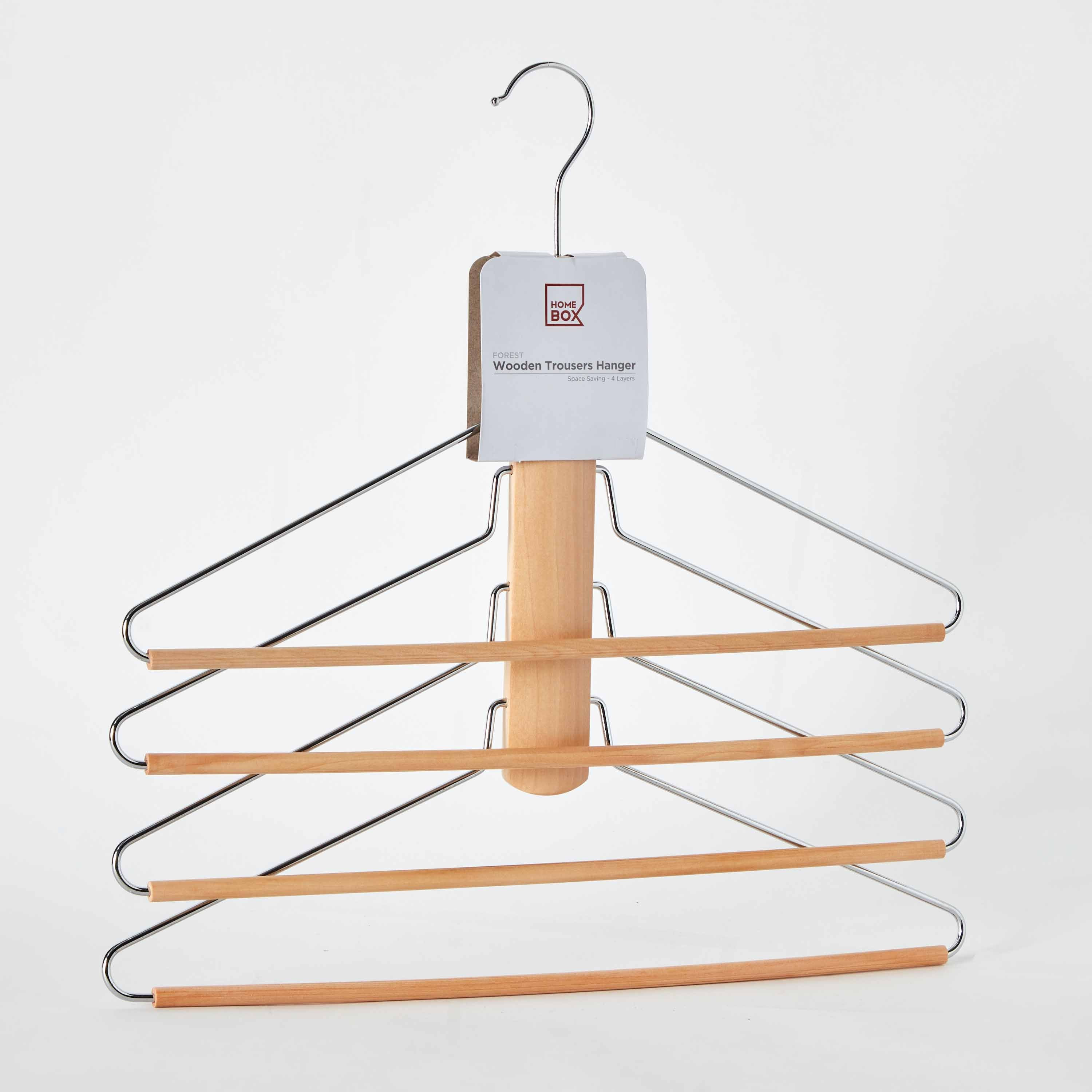Forest 4-Layer Wooden Space Saving Trousers Hanger-hbxhomeware-bathandlaundry-clothesdryingracks-image-4