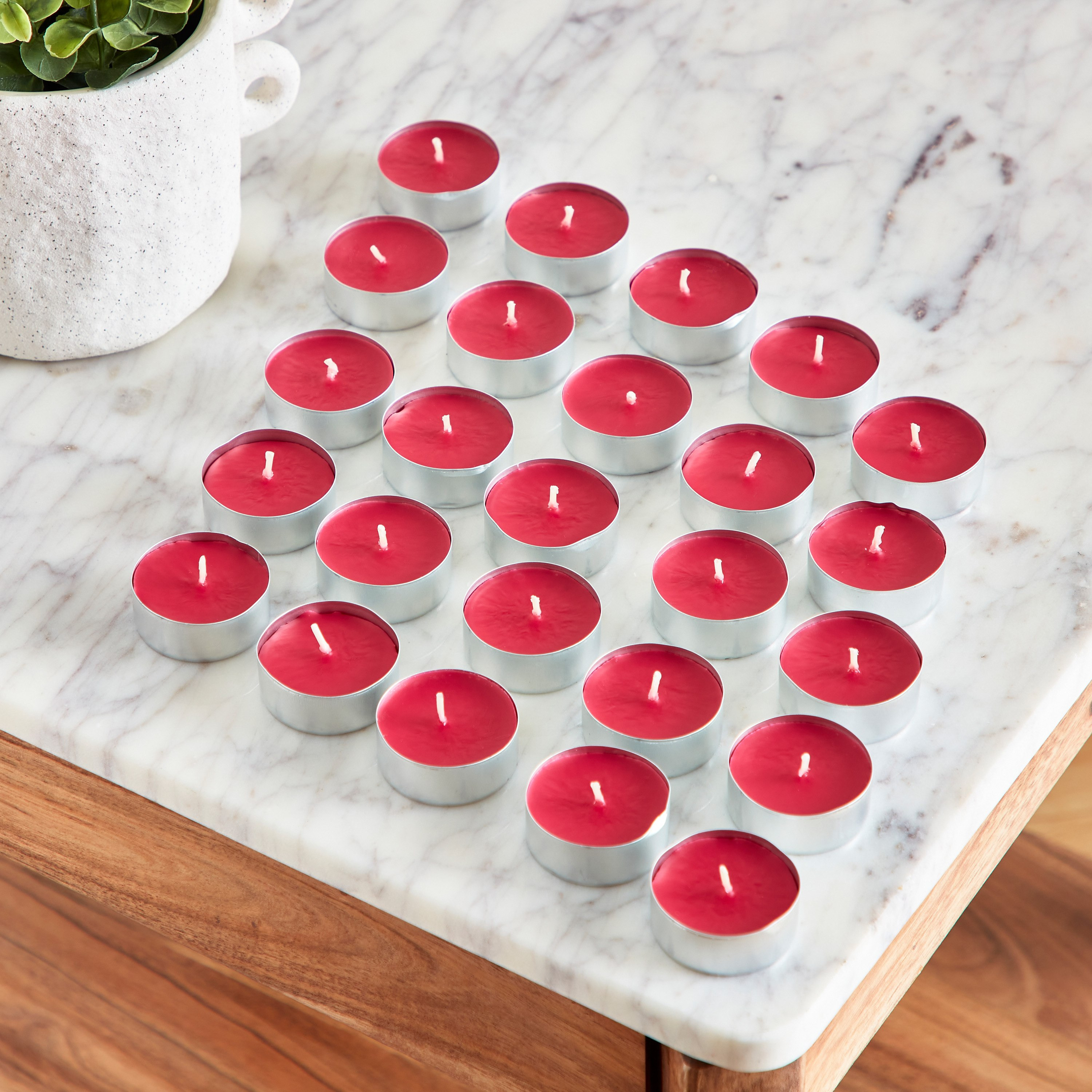 Vela 25-Piece Peteli Mixed Berries Tealight Candle Set - 19x19x2 cm-hbxlivingroom-decorandaccessories-candles-image-1