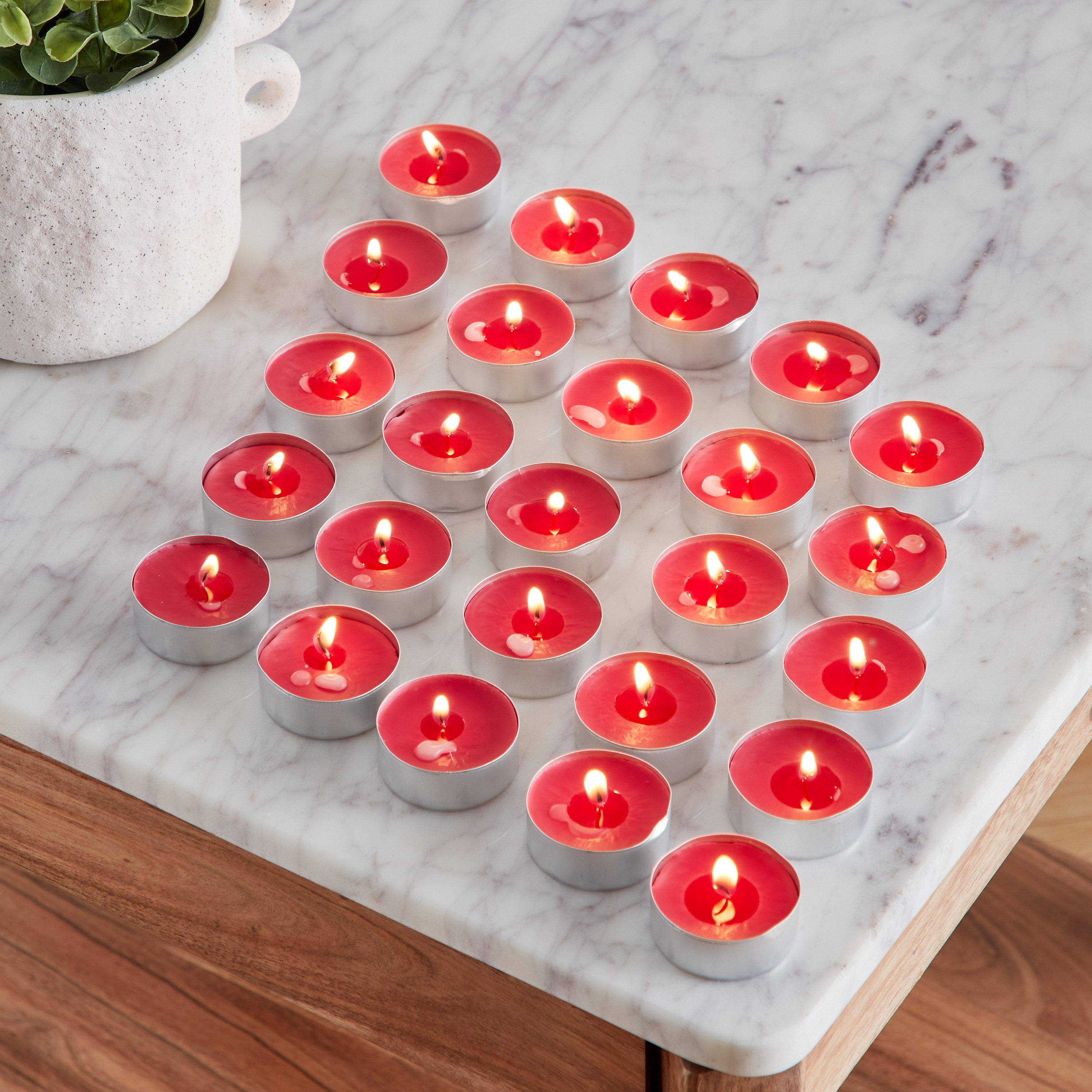 Vela 25-Piece Peteli Mixed Berries Tealight Candle Set - 19x19x2 cm-hbxlivingroom-decorandaccessories-candles-image-2