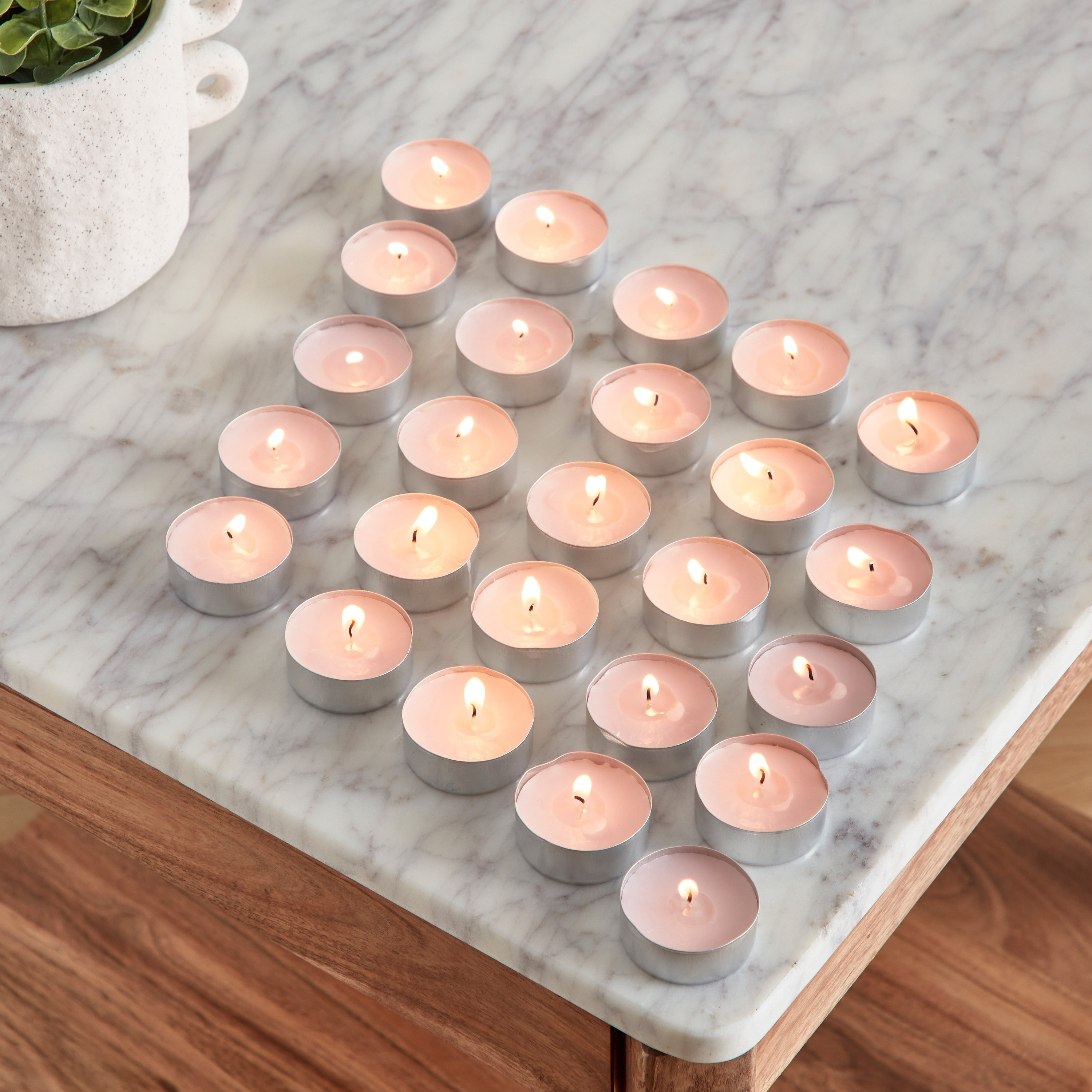 طقم شموع صغيرة 25 قطعة برائحة الورد من فيلا - 19x19x2 سم-hbxhomeware-homefragrance-fragrantcandles-image-2