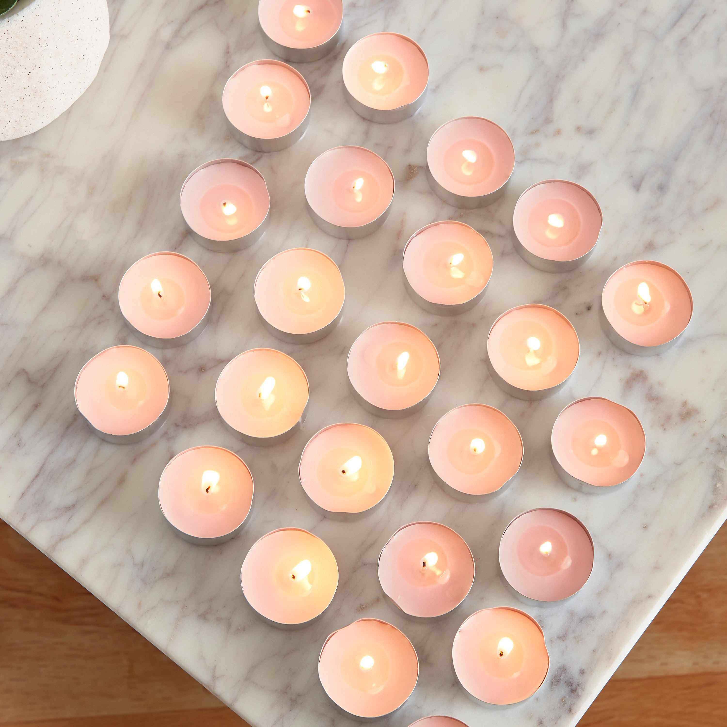 طقم شموع صغيرة 25 قطعة برائحة الورد من فيلا - 19x19x2 سم-hbxhomeware-homefragrance-fragrantcandles-image-4