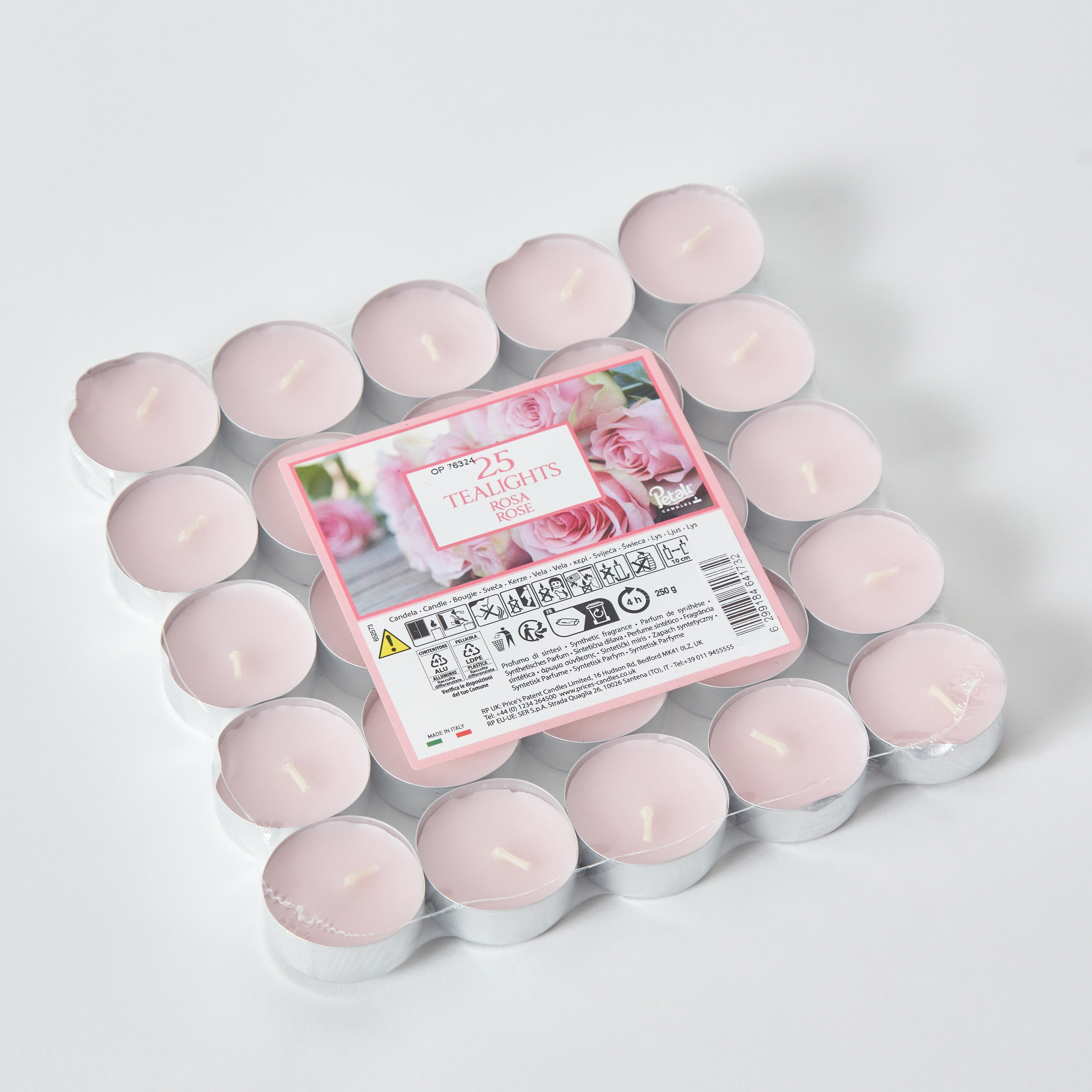 طقم شموع صغيرة 25 قطعة برائحة الورد من فيلا - 19x19x2 سم-hbxhomeware-homefragrance-fragrantcandles-image-6