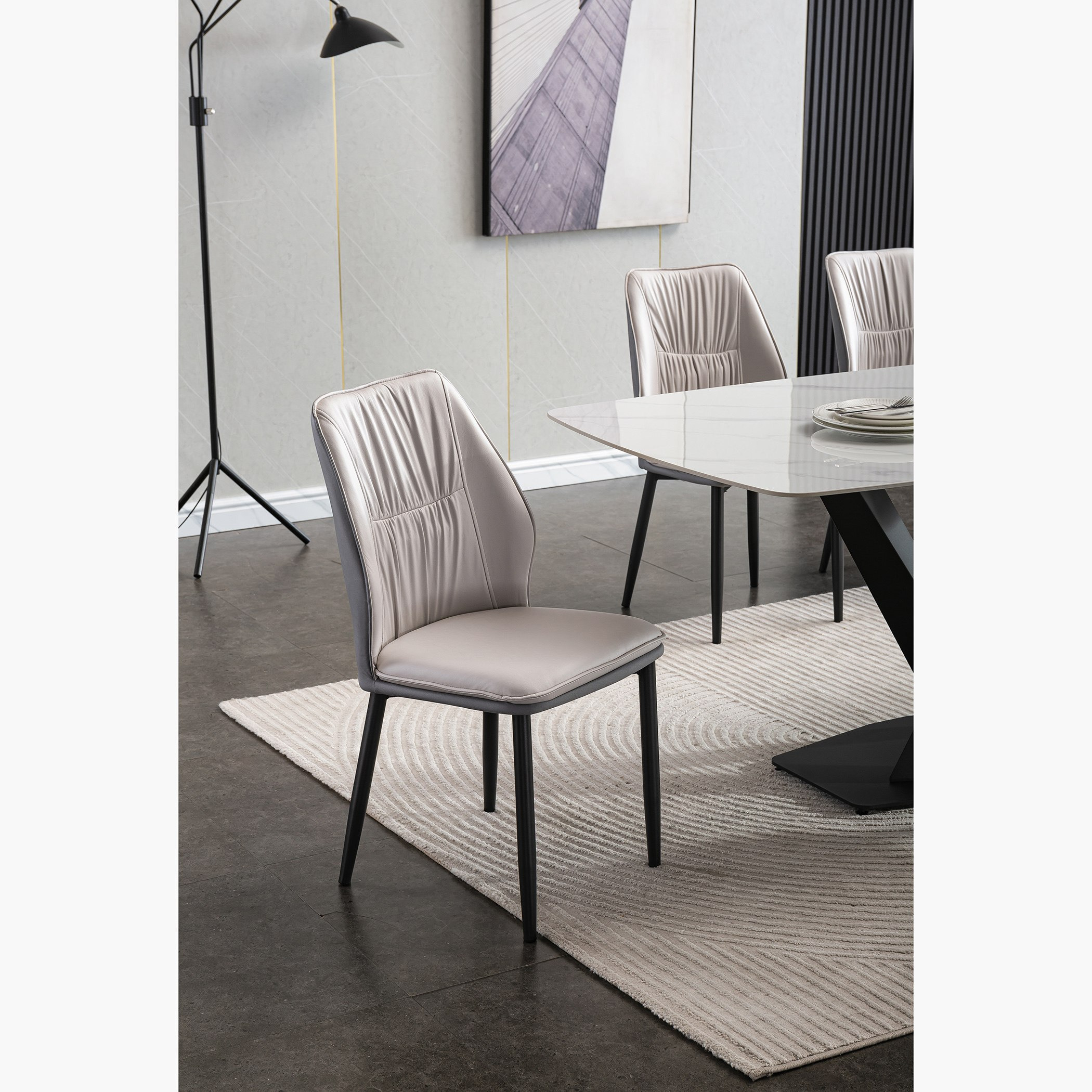 طقم سفرة من الحجر الملبد 6 مقاعد من بارون-hbxfurniture-diningtablesandsets-diningsets-sixseater-image-10