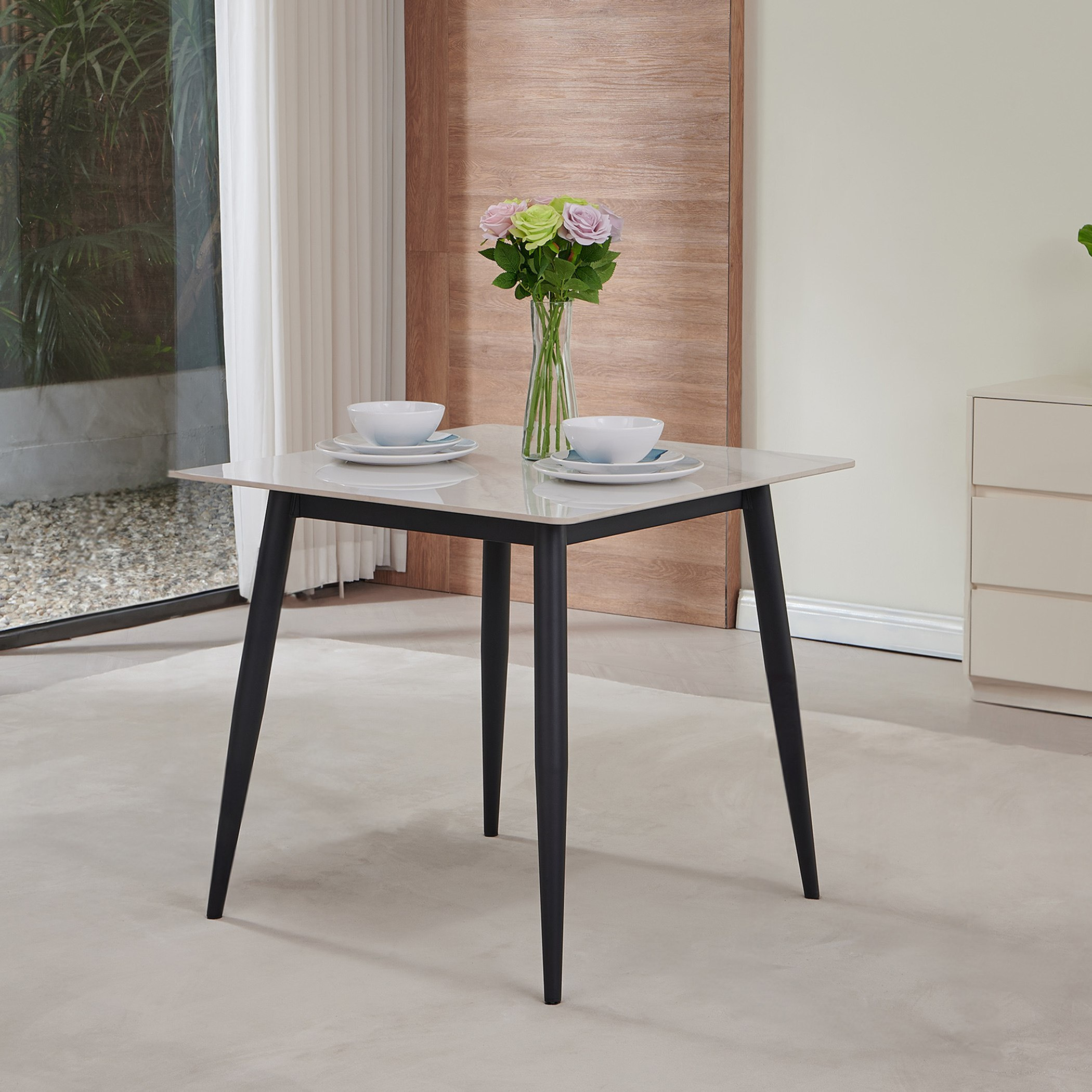 طاولة سفرة مقعدين مربعة من الحجر الملبد من مارويل-hbxdiningroom-diningtablesandsets-diningtables-twoseater-image-1