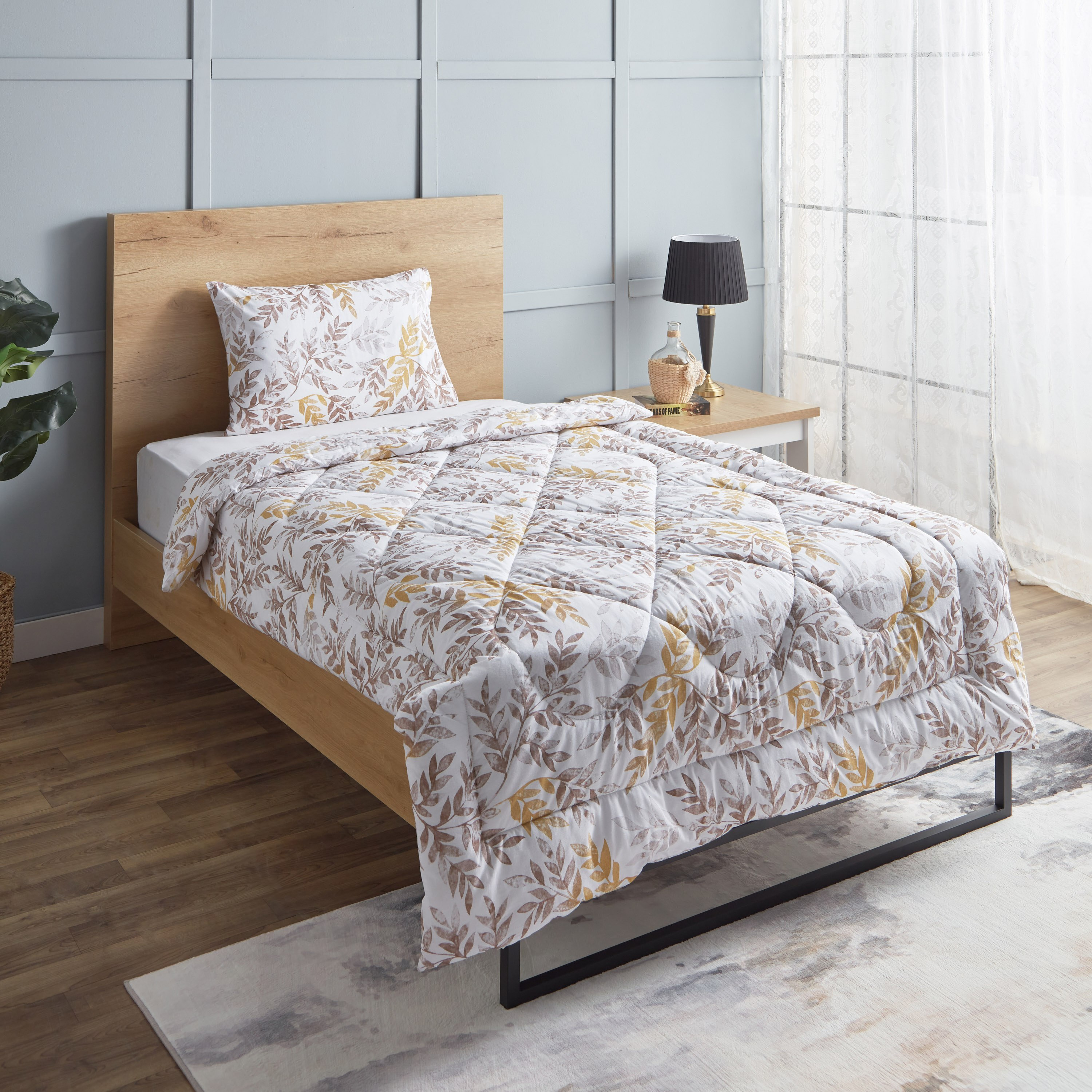 Lisbon Sohag 2-Piece Cotton Twin Comforter Set - 150x220 cm-hbxhomeware-hbxdecorandfurnishings-image-1