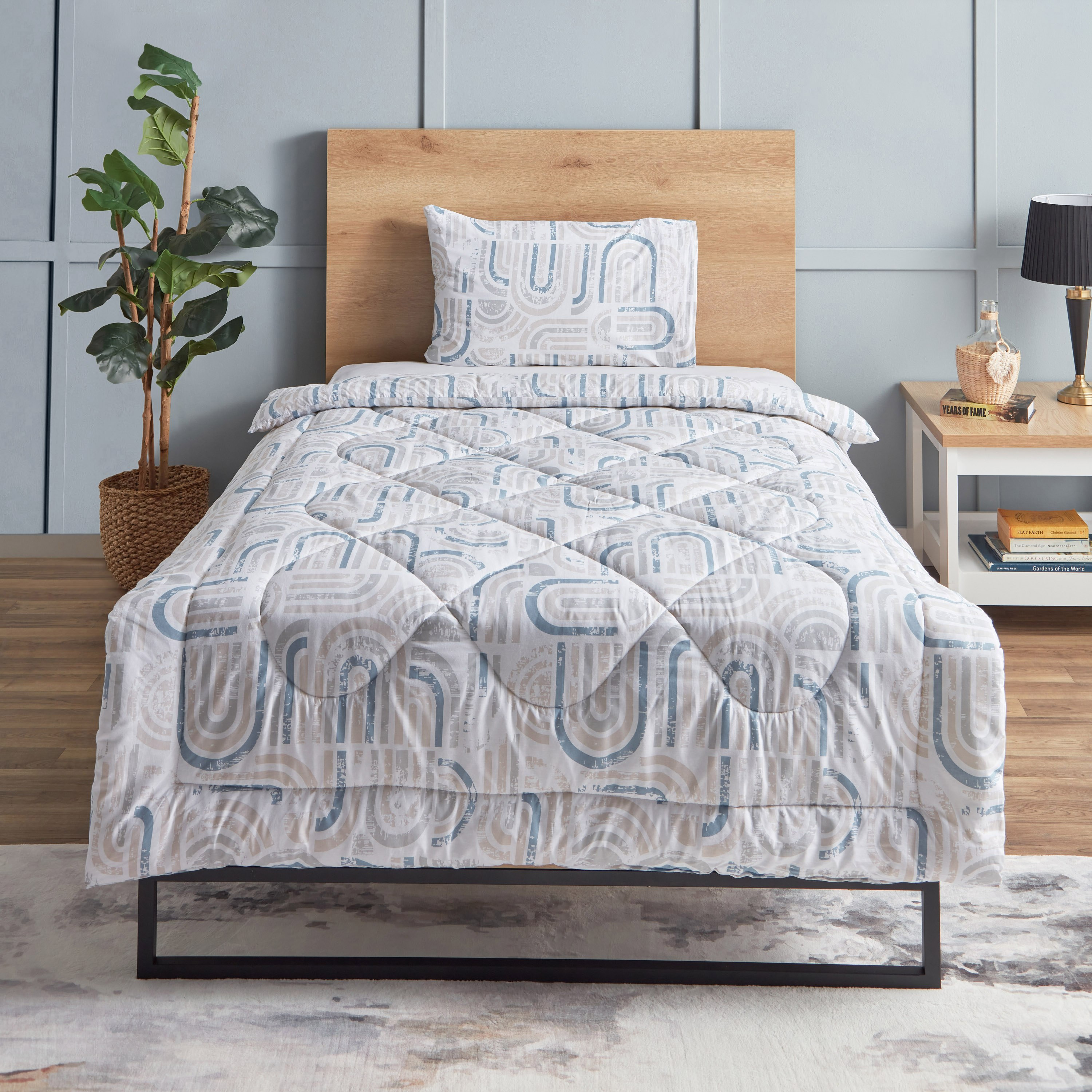 Lisbon Banha 2-Piece Cotton Twin Comforter Set - 150x220 cm-hbxhomeware-hbxdecorandfurnishings-image-2