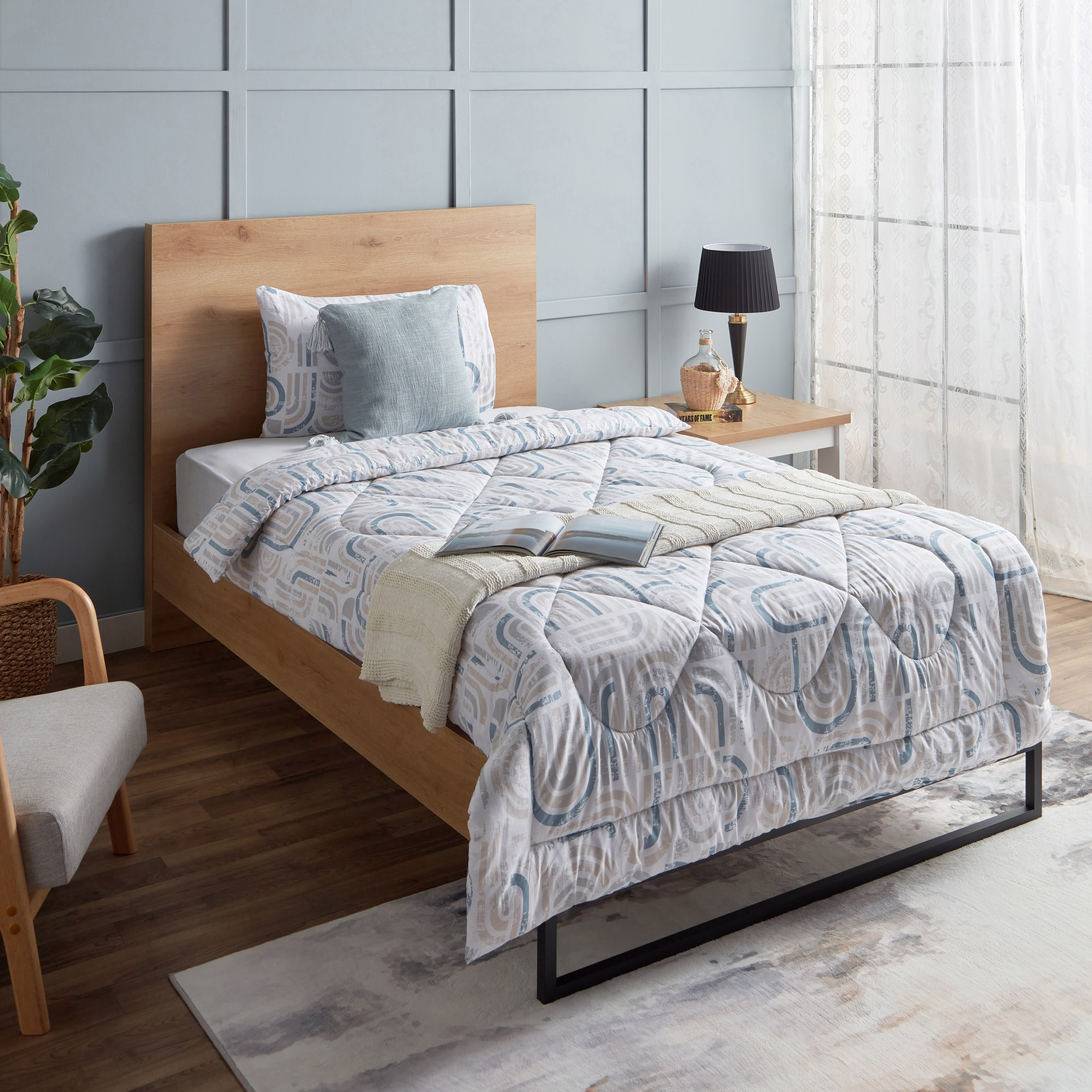 Lisbon Banha 2-Piece Cotton Twin Comforter Set - 150x220 cm-hbxhomeware-hbxdecorandfurnishings-image-7