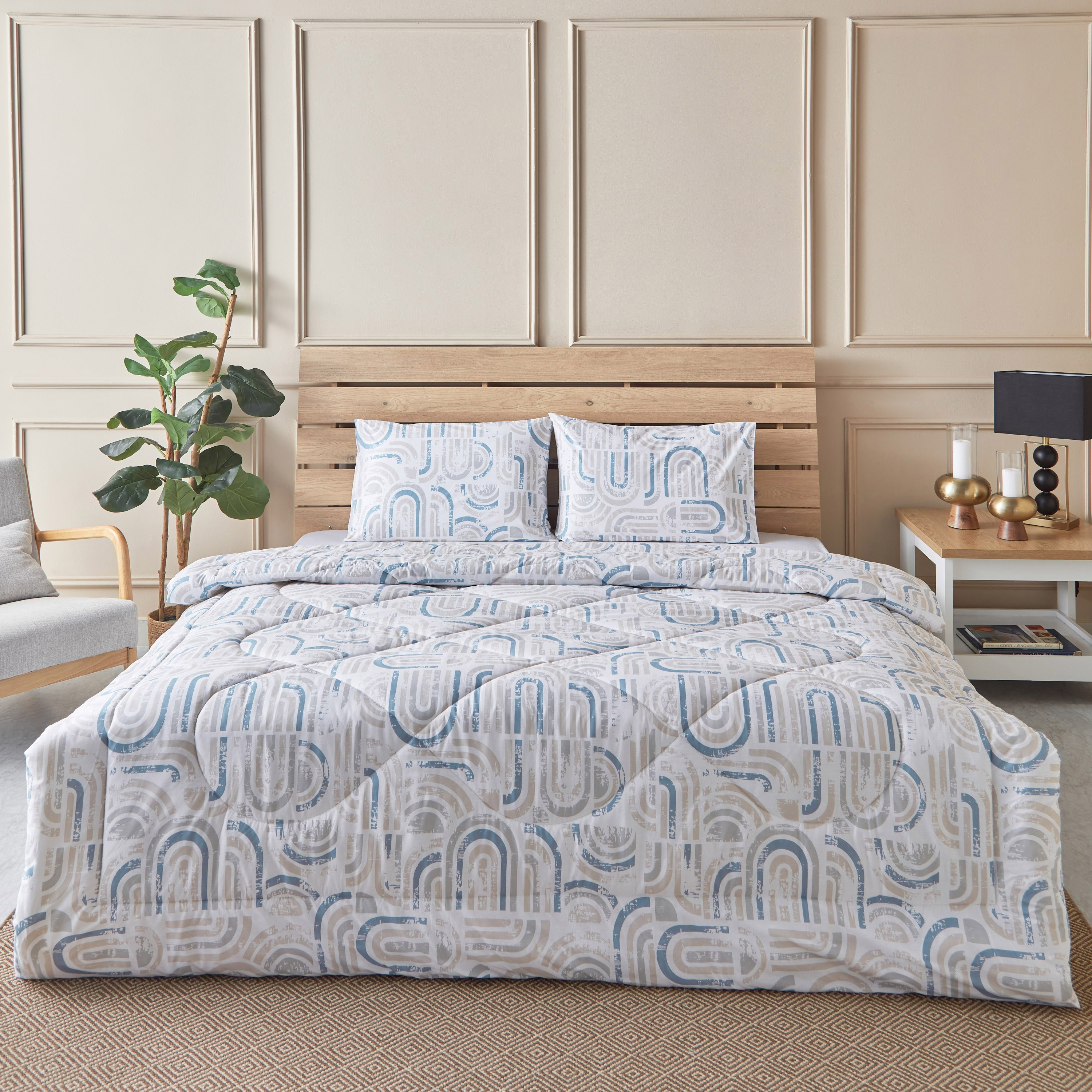 طقم لحاف كينج قطن 3 قطع بنها من ليسبون - 220x240 سم-hbxhomeware-hbxdecorandfurnishings-image-2