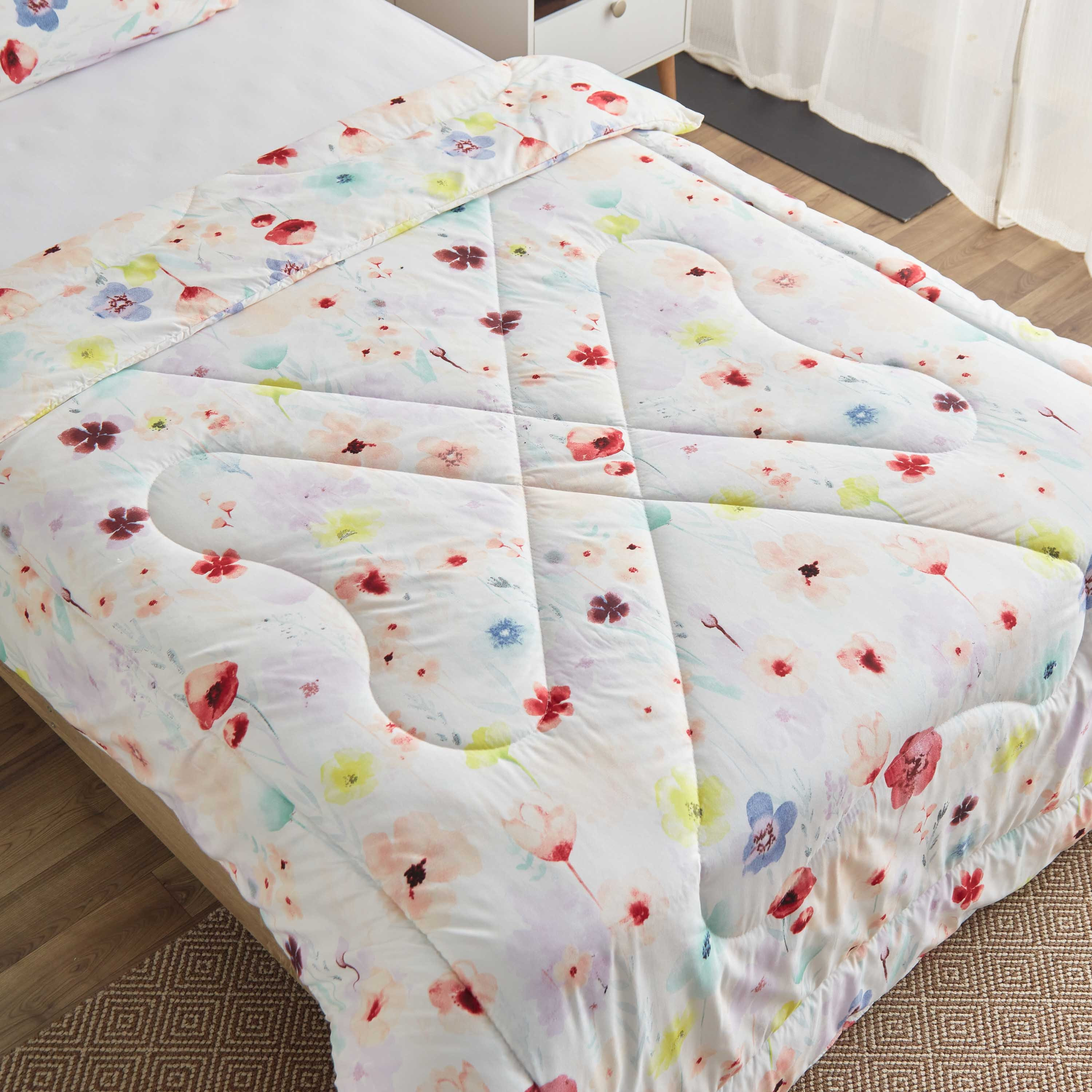 طقم لحاف توين ألياف دقيقة قطعتين من فلورا  - 160x220 سم-hbxkidsandyouth-beddingandfurnishings-comfortersets-image-4