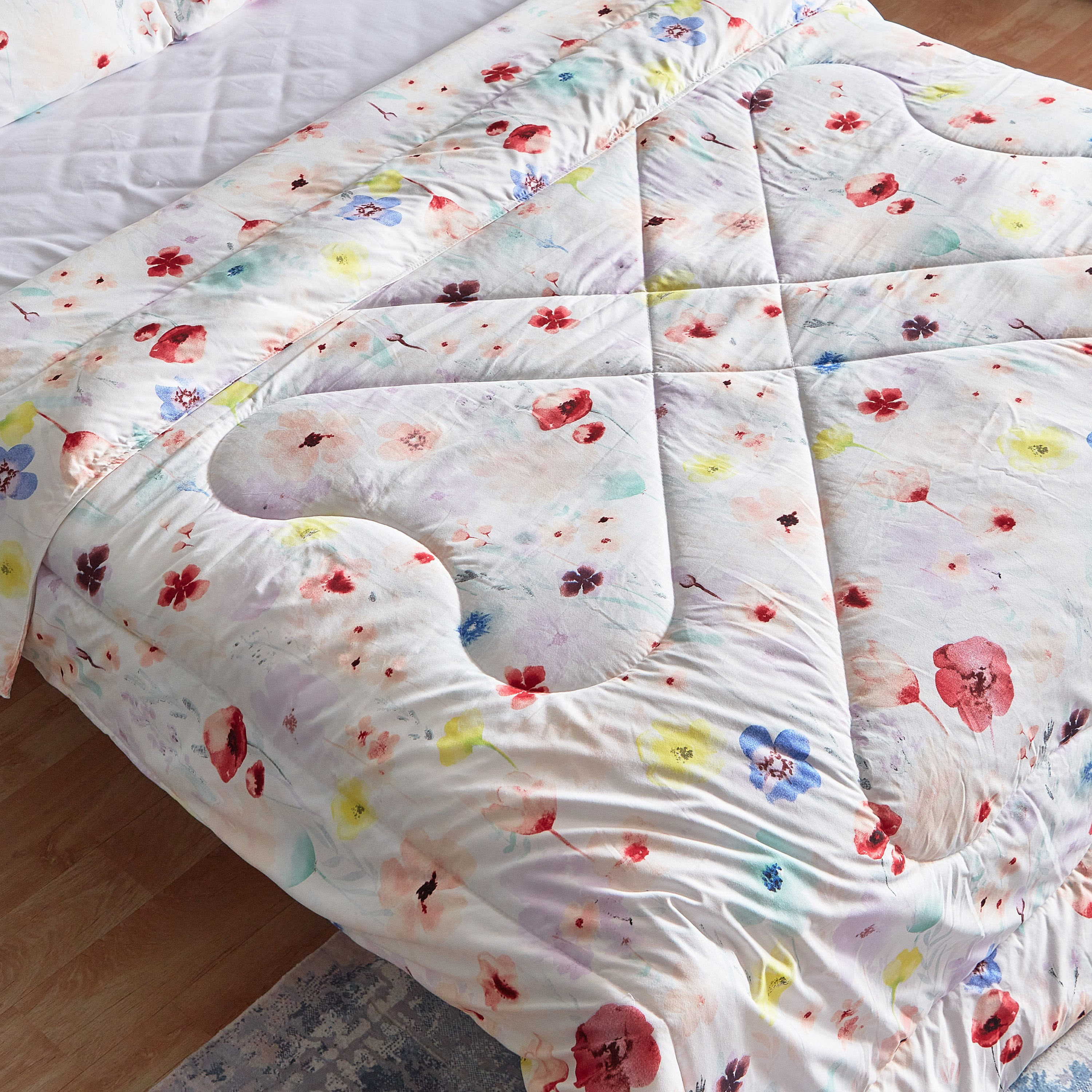 طقم لحاف كينج من الألياف الدقيقة 3 قطع من فلورا - 200x240 سم-hbxhomeware-hbxdecorandfurnishings-image-4