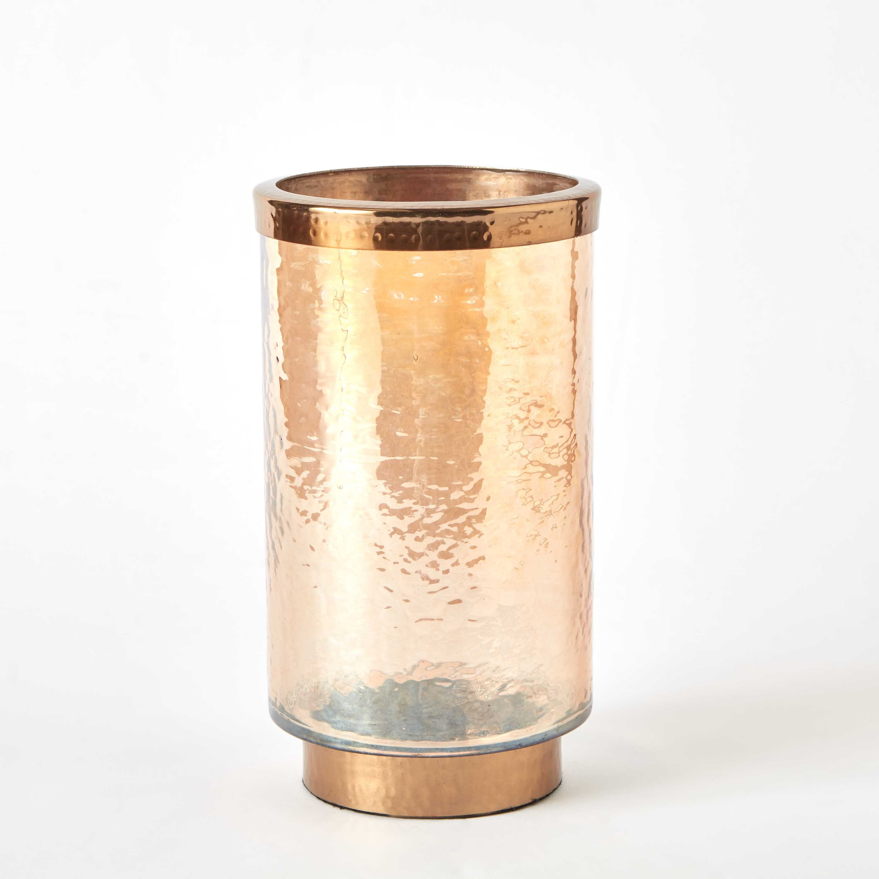 حامل شموع فانوس زجاجي مع حلقة ستيل لوستر من تاجوس - 13x13x23 سم-hbxlivingroom-decorandaccessories-candleholders-image-6