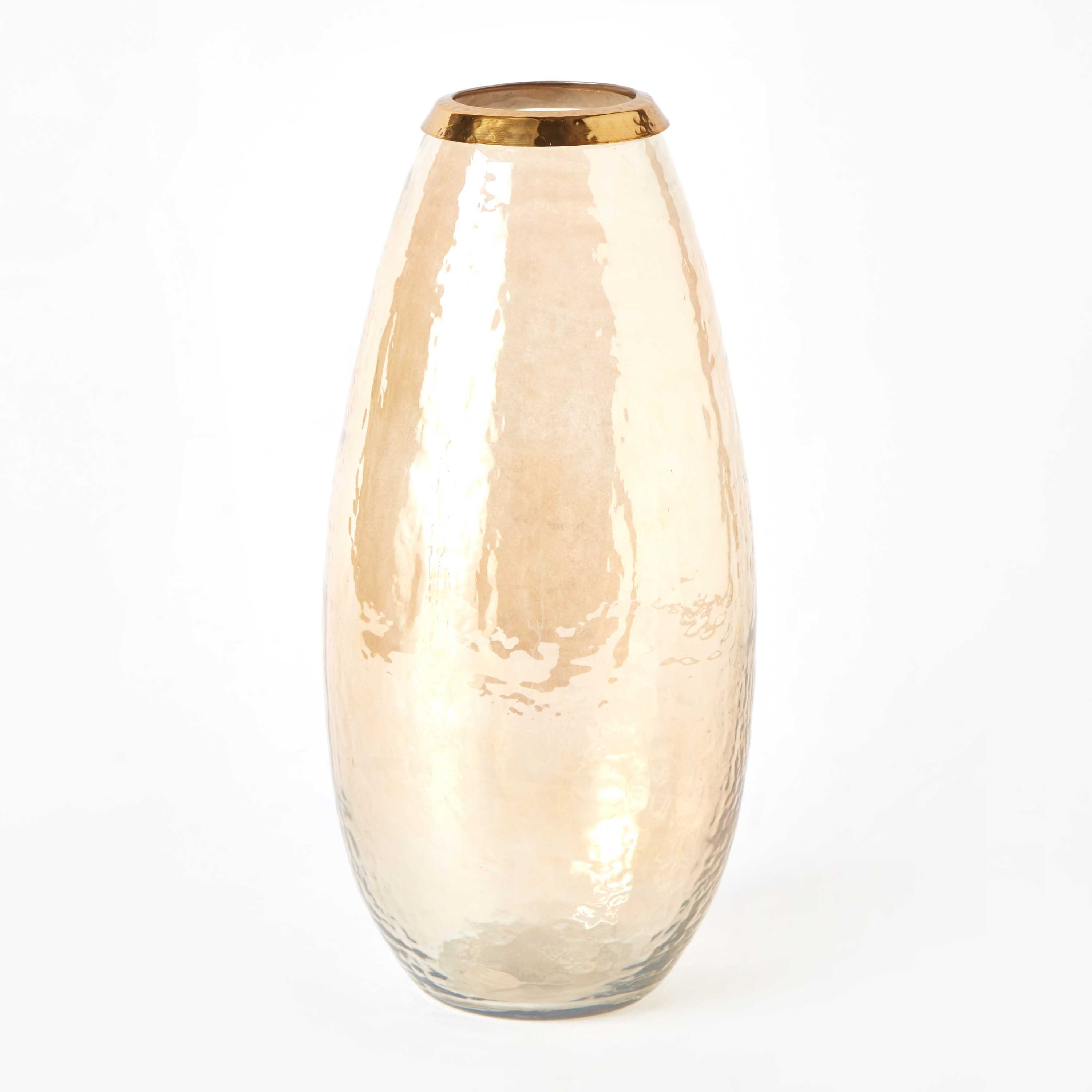 مزهرية زجاج بحلقة ستيل من تاجوس لاستر - 15x15x30 سم-hbxhomeware-hbxdecorandfurnishings-image-4