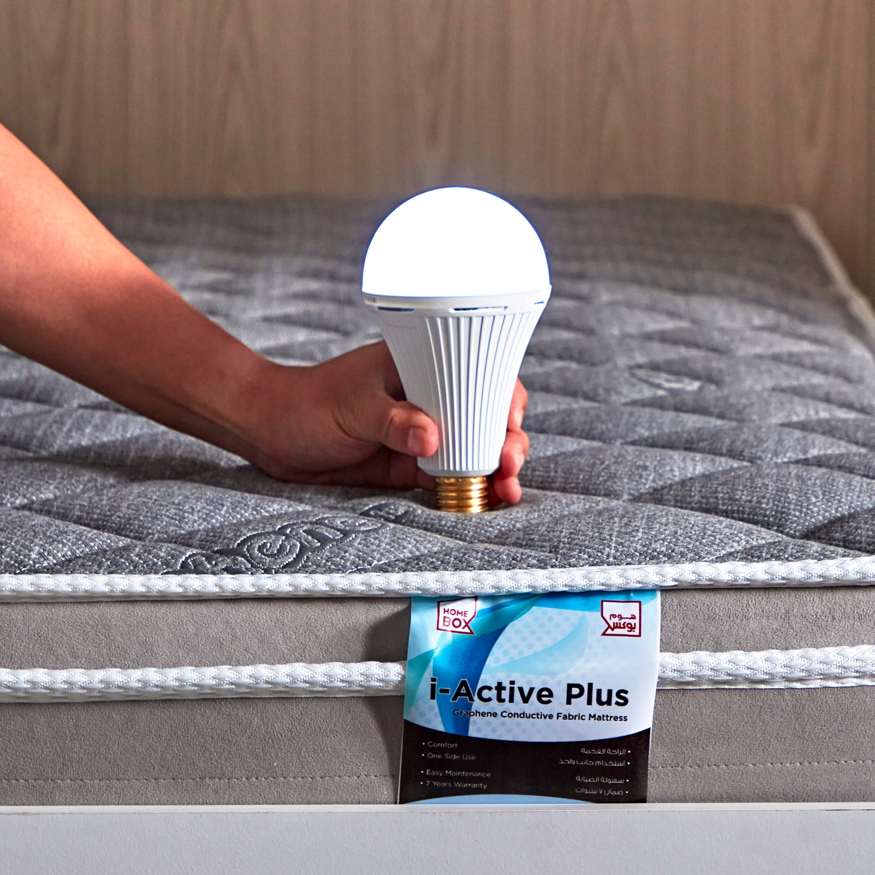 SleepLuxe iActive Plus Conductive Fabric Medium Firm Pocket Spring Single Mattress - 90x200x26 cm-hbxfurniture-bedroom-mattresses-single-image-3