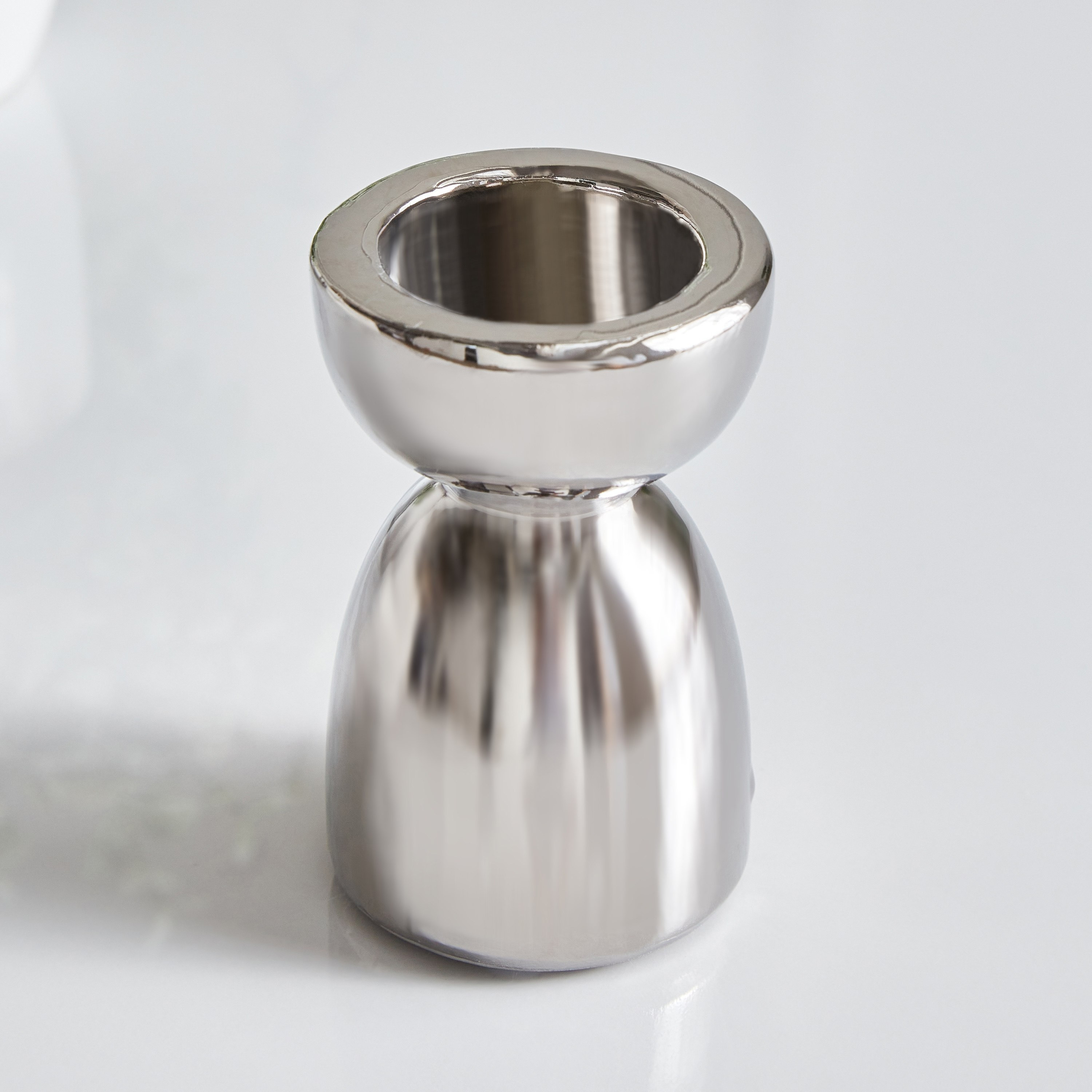 حامل شموع كروم سيراميك من آش- 6.5x6.5x10 سم-hbxlivingroom-decorandaccessories-candleholders-image-2