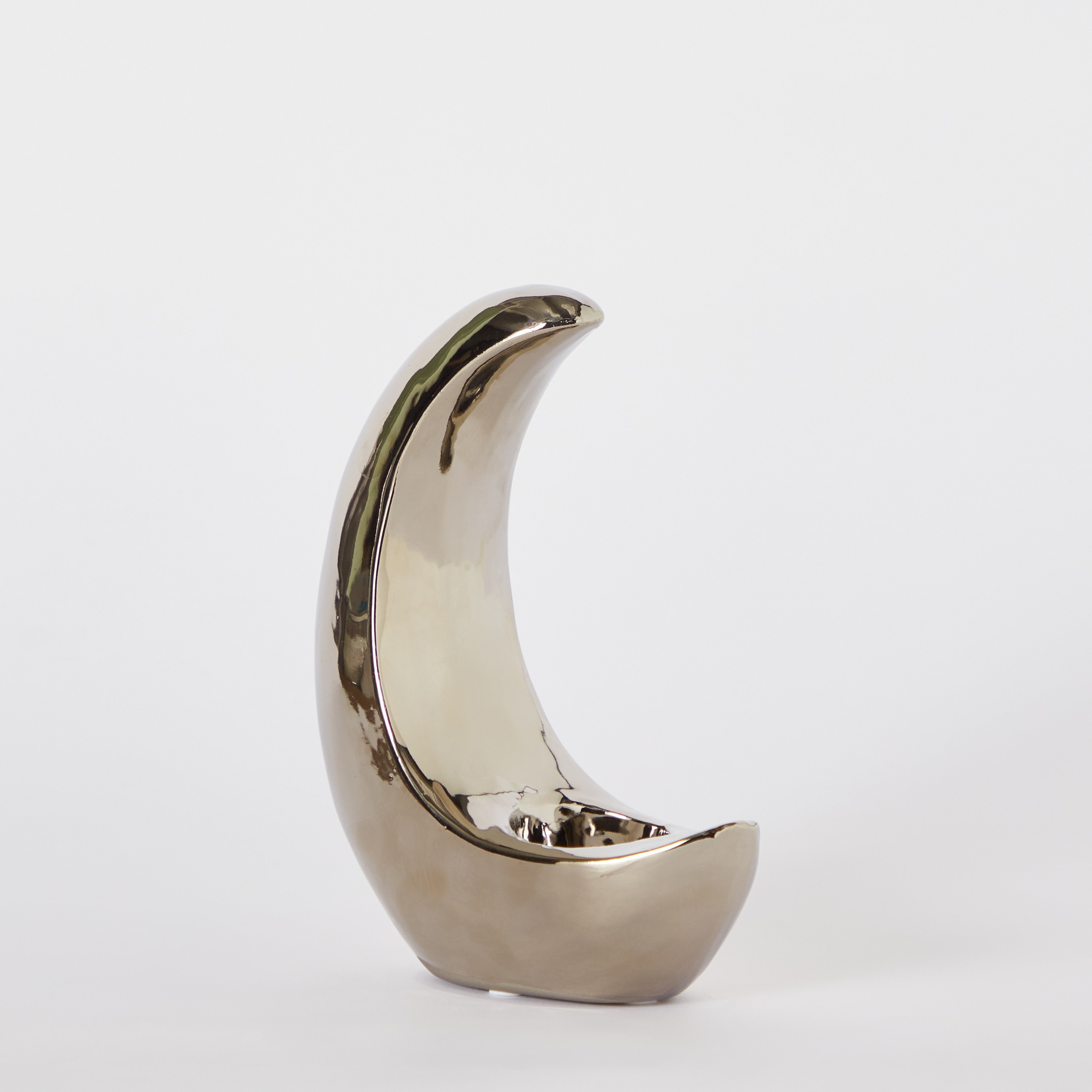 حامل شموع سيراميك كروم على شكل قمر من آش - 15.1x6.3x18.6 سم-hbxhomeware-homedecor-figurinesandornaments-image-5