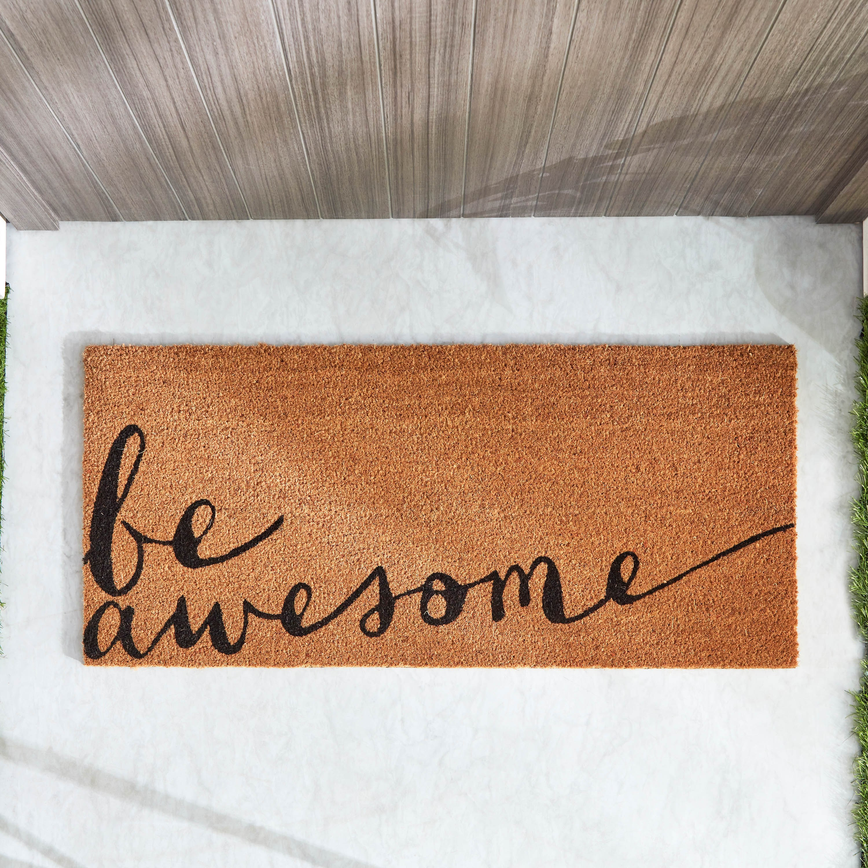 سجادة باب من ألياف جوز الهند بظهر بي في سي وطبعات - 45x100 سم-hbxhomeware-hbxlivingroom-image-2
