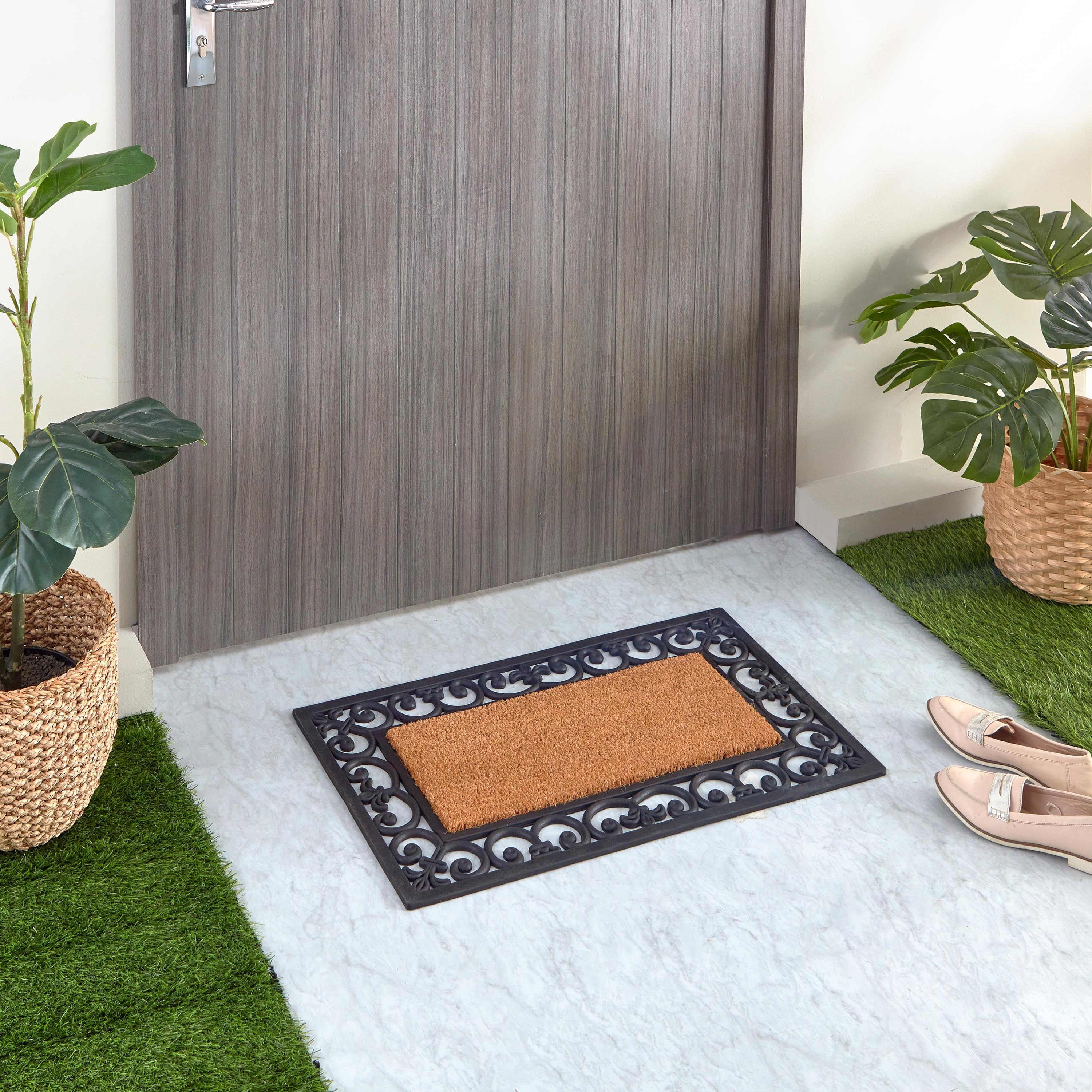 Rylee Moulded Coir and Rubber Doormat - 45x75 cm-hbxhomeware-hbxlivingroom-image-1
