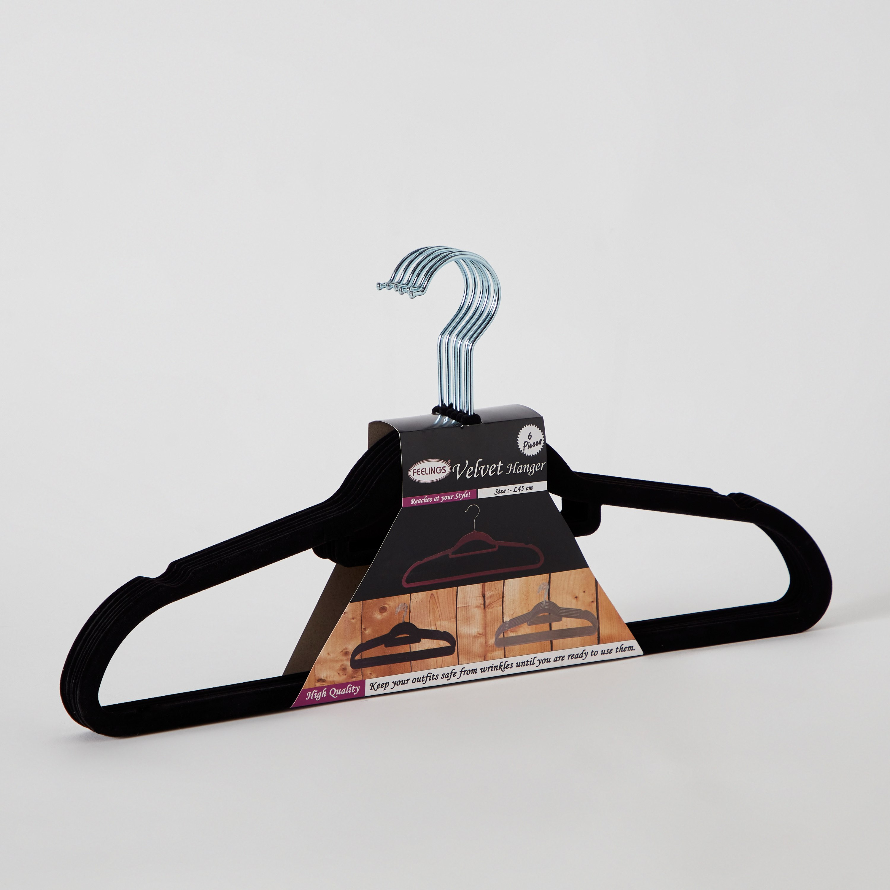 علّاقة ملابس مخملية من أميتي - طقم من 6 قطع-hbxhomeware-bathandlaundry-clothesdryingracks-image-6