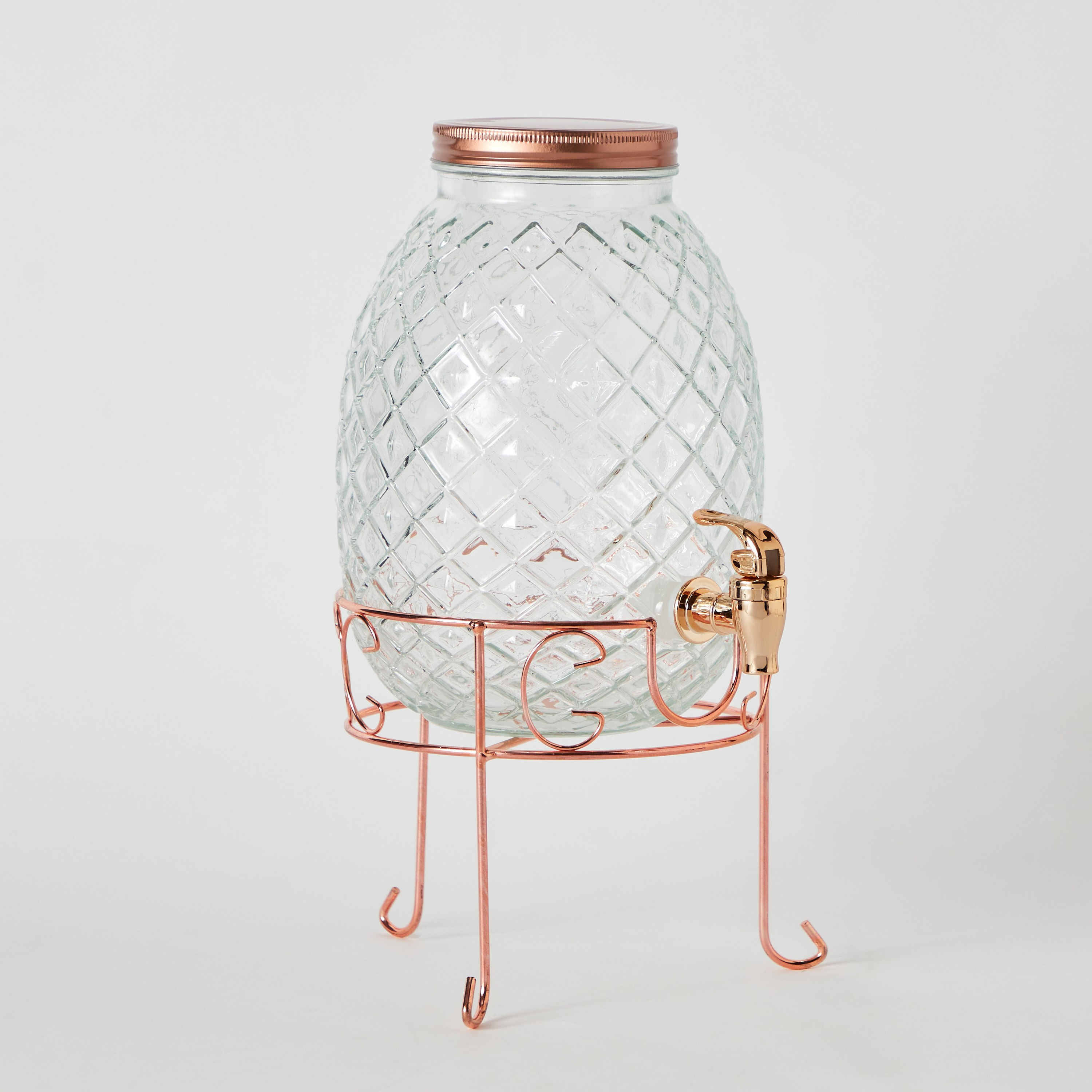 موزع مشروبات زجاجي بتصميم أناناس مع حامل من أميتي - 4 لتر-hbxhomeware-hbxkitchen-image-7