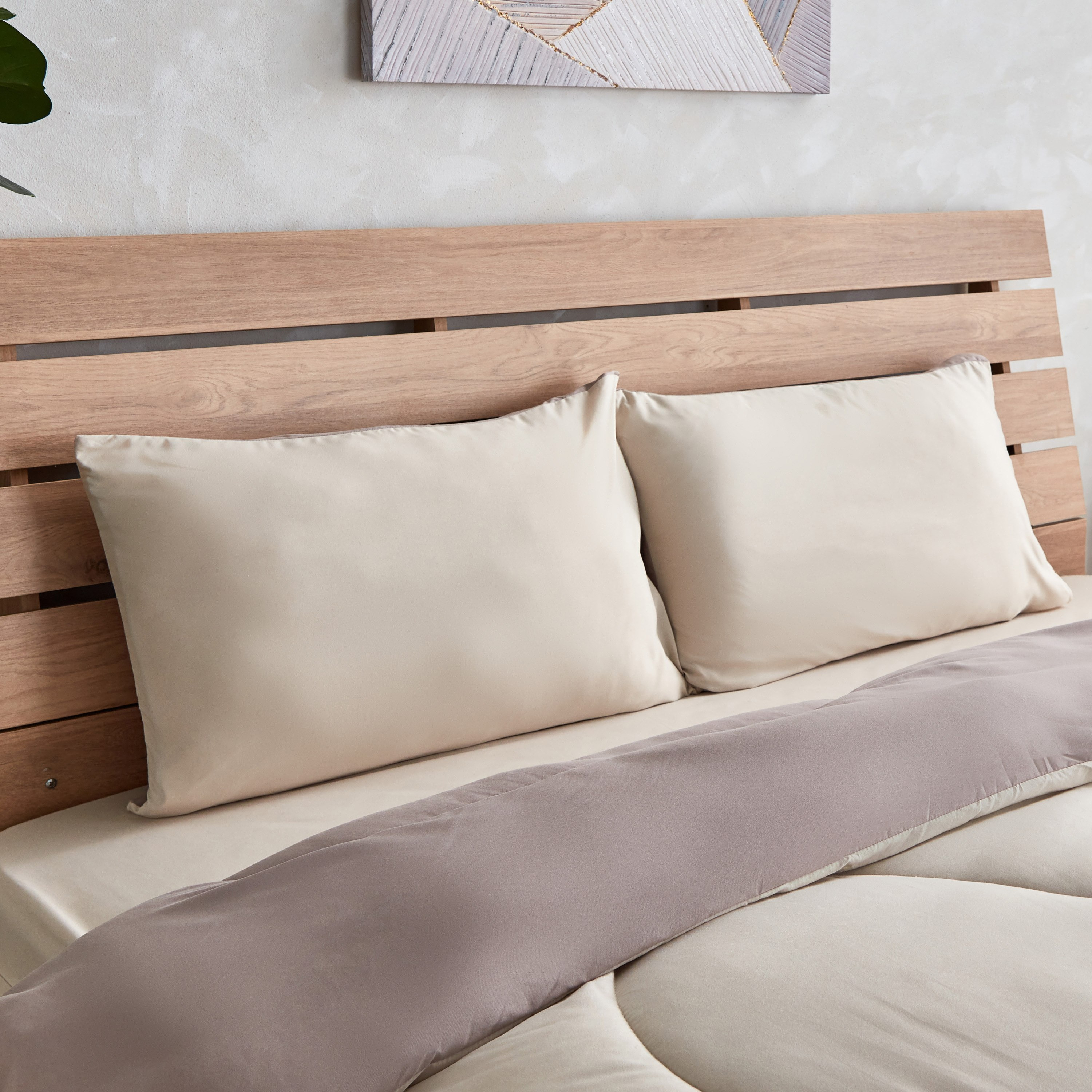 Derby 3 Piece Reversible Microfibre King Comforter Set 220x240 cm