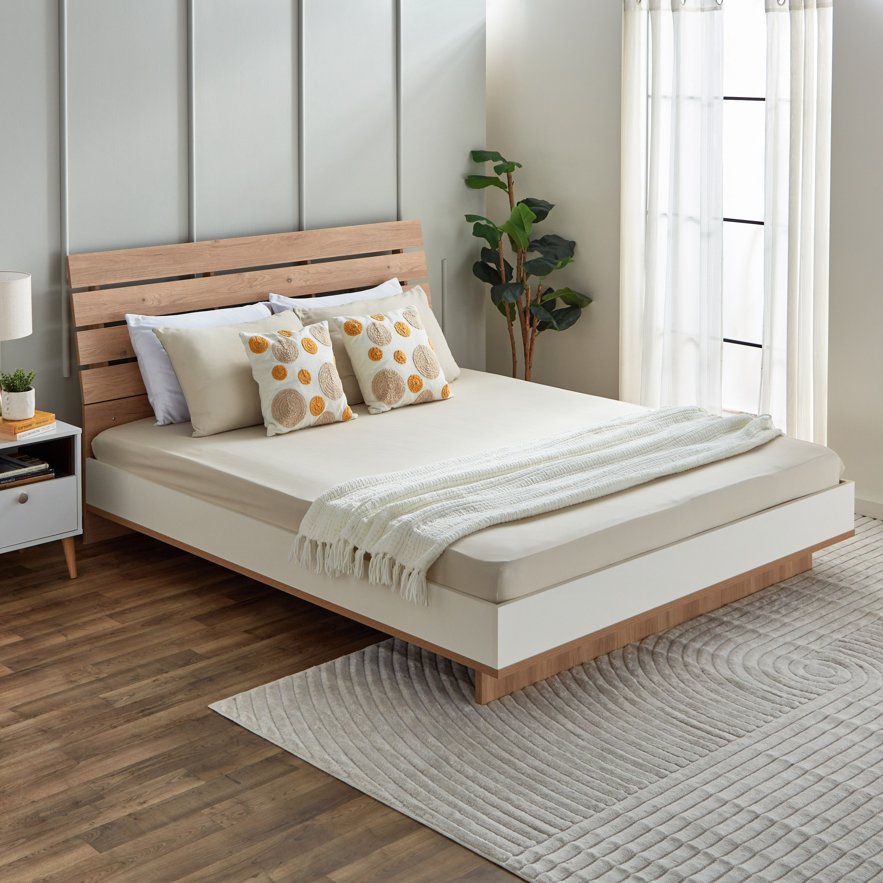 Derby Solid Microfibre Double Fitted Sheet - 140x200+25 cm-hbxhomeware-hbxbedroom-image-7