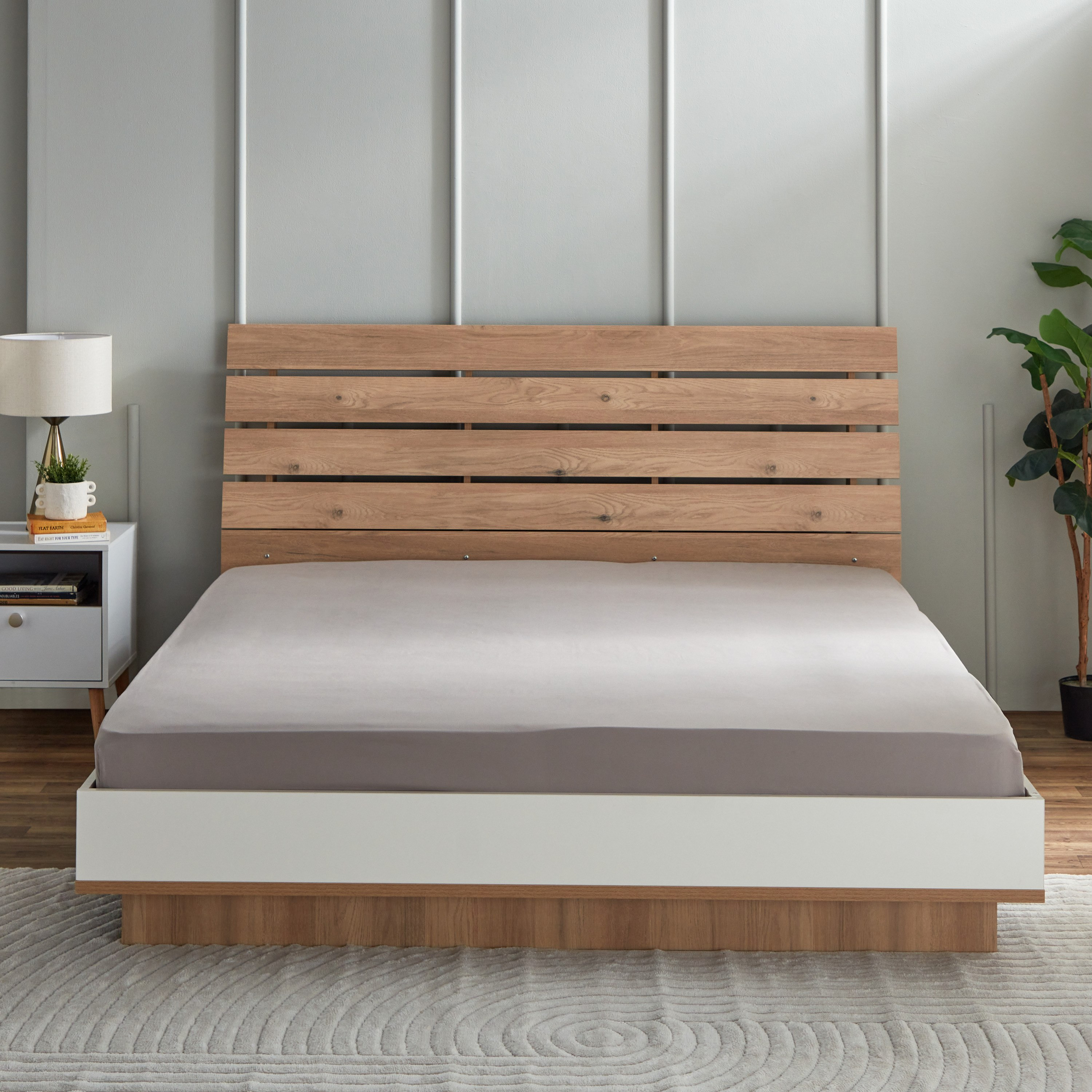 شرشف مطاطي أوليمبيك كوين سادة من الألياف الدقيقة من ديربي- 160×200+25 سم-hbxhomeware-hbxbedroom-image-2