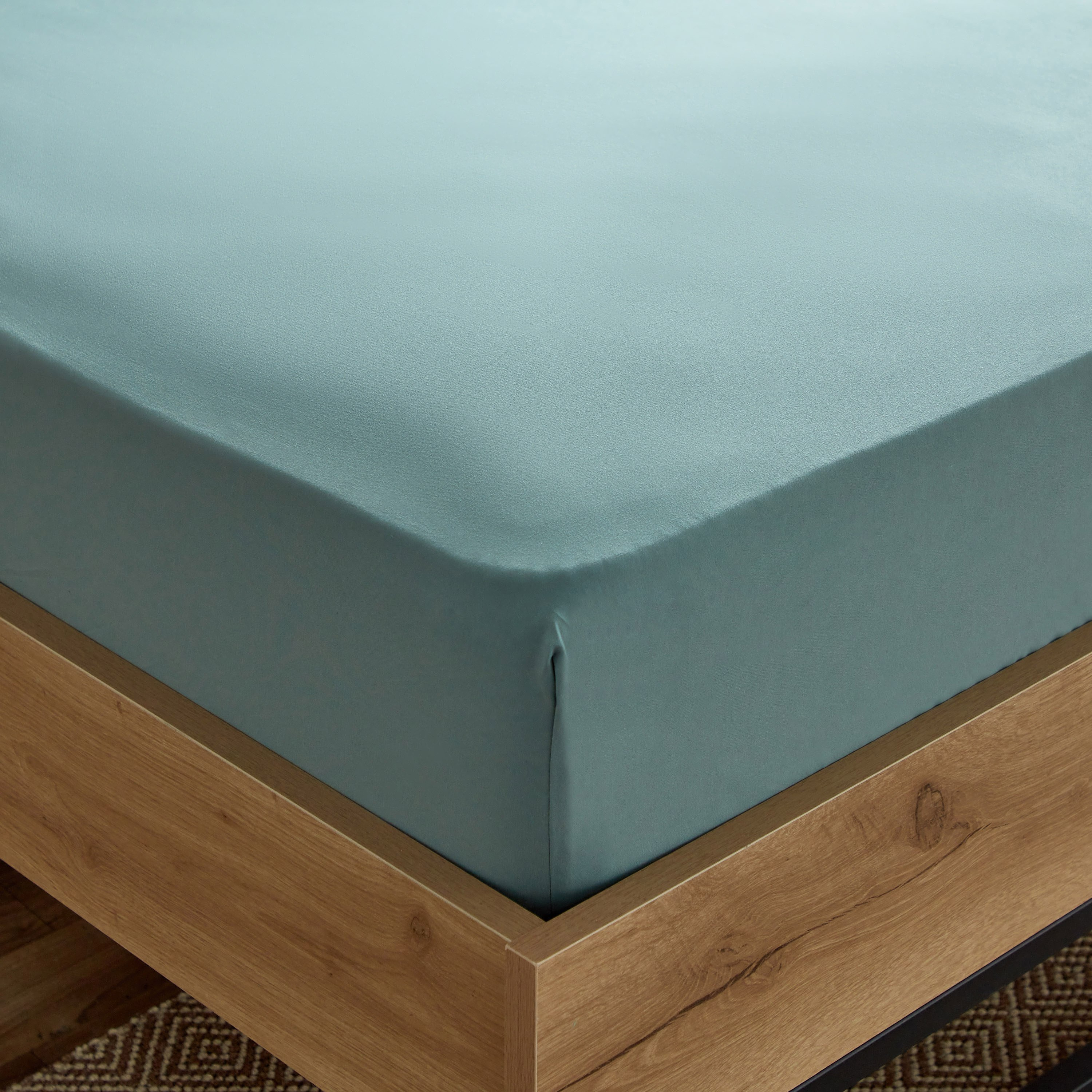 Derby Solid Microfibre Twin Fitted Sheet - 120x200+25 cm-hbxhomeware-bedding-fittedsheets-image-4