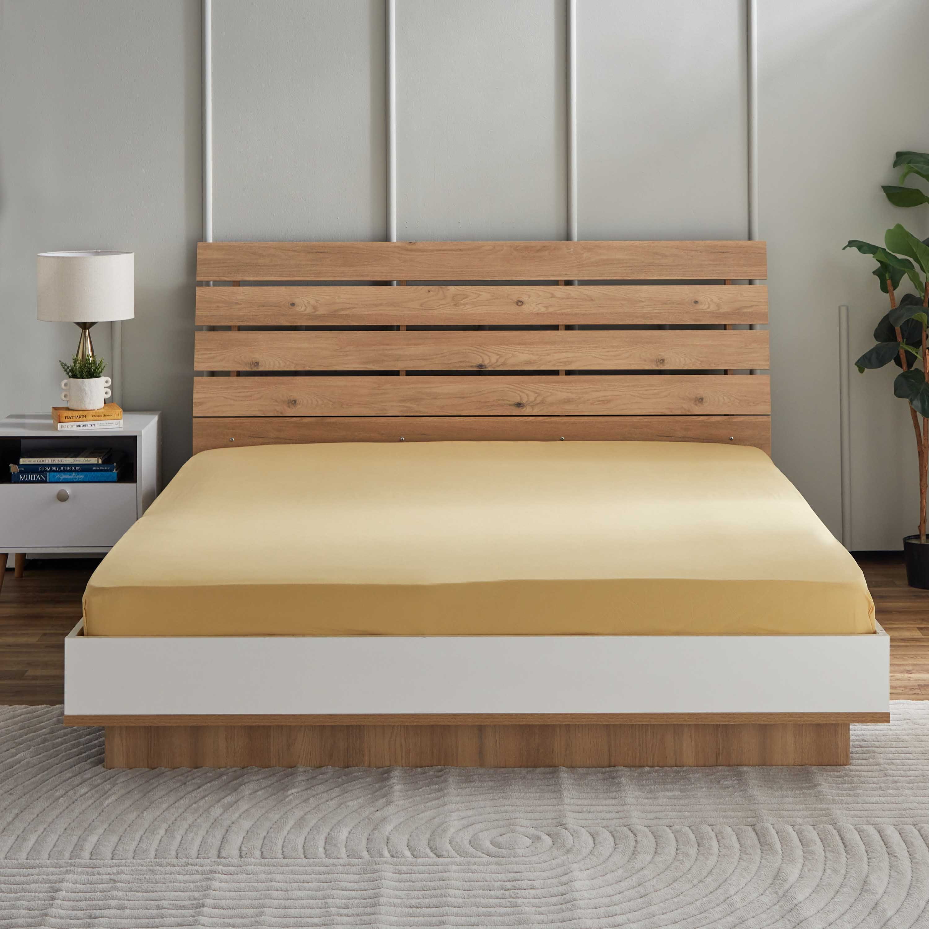 Derby Solid Microfiber Queen Fitted Sheet - 150x200+25 cm-hbxhomeware-hbxbedroom-image-2