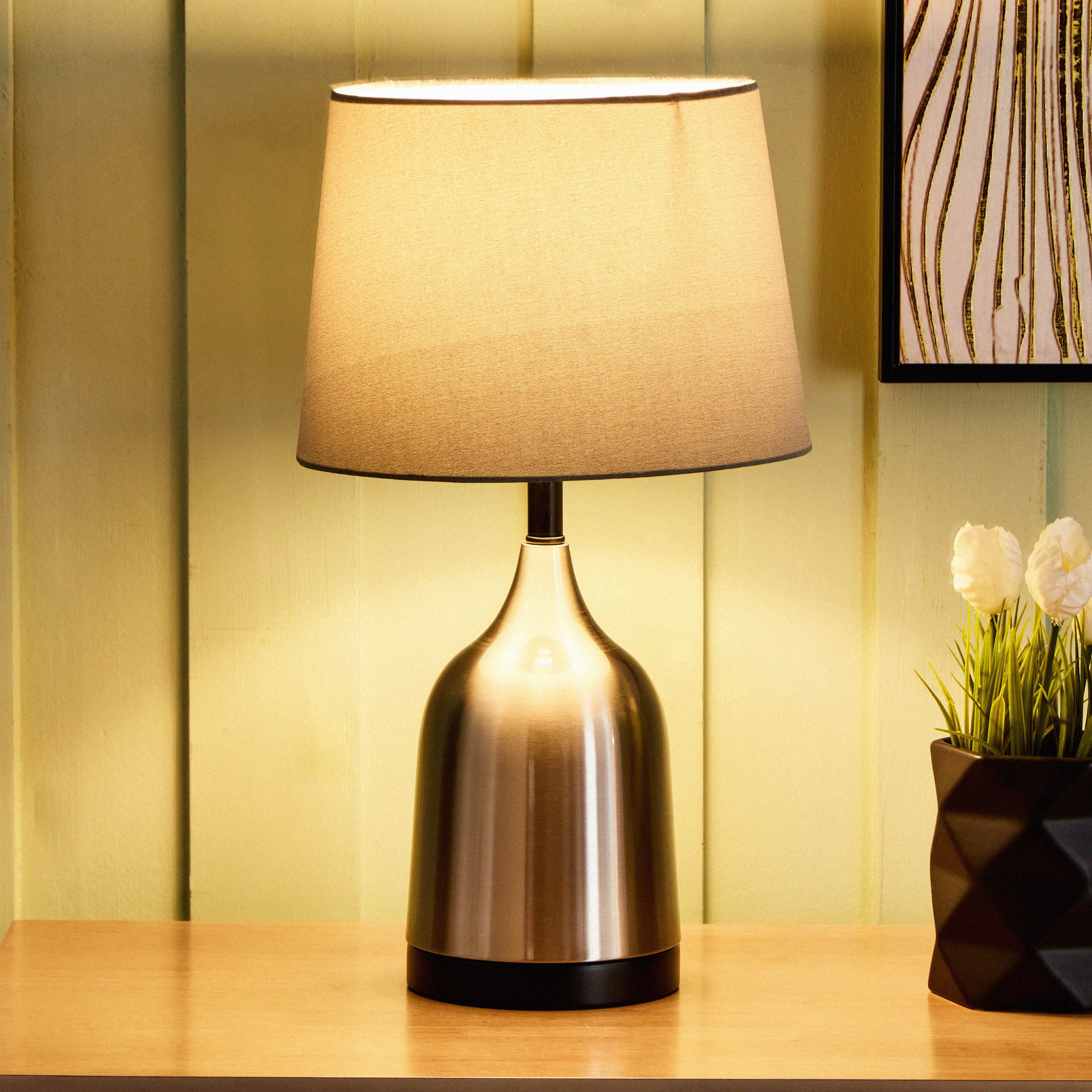 Linen table deals lamp