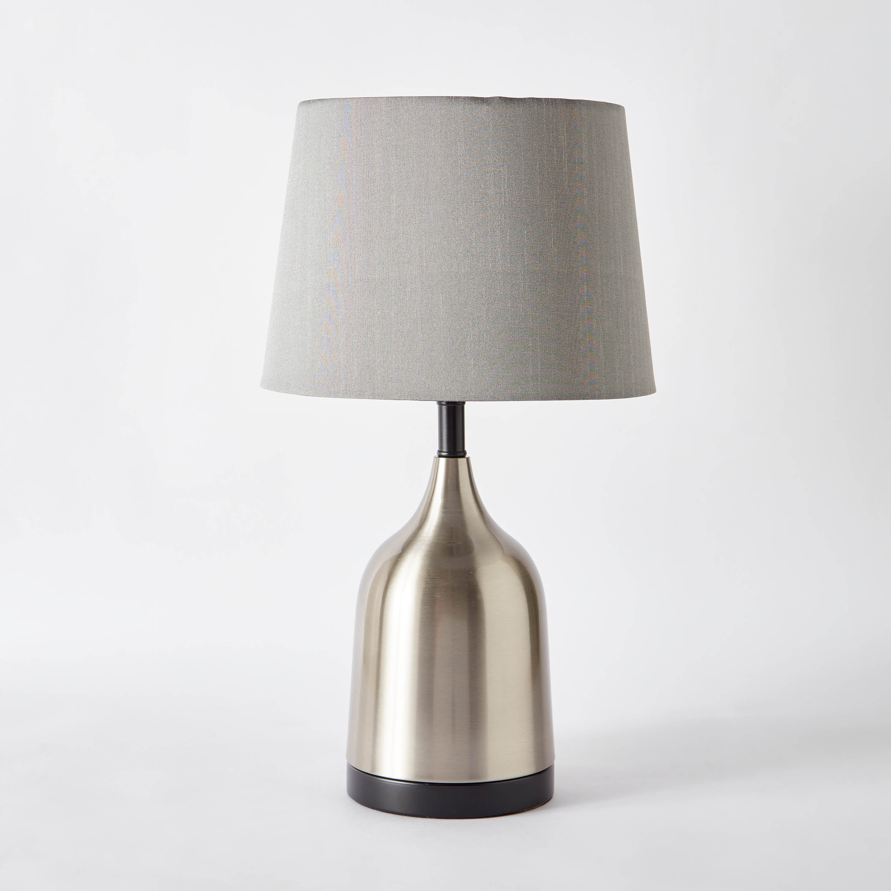 مصباح طاولة معدني بغطاء كتان من دنفير - 28x28x49 سم-hbxlivingroom-lighting-tablelamps-image-6