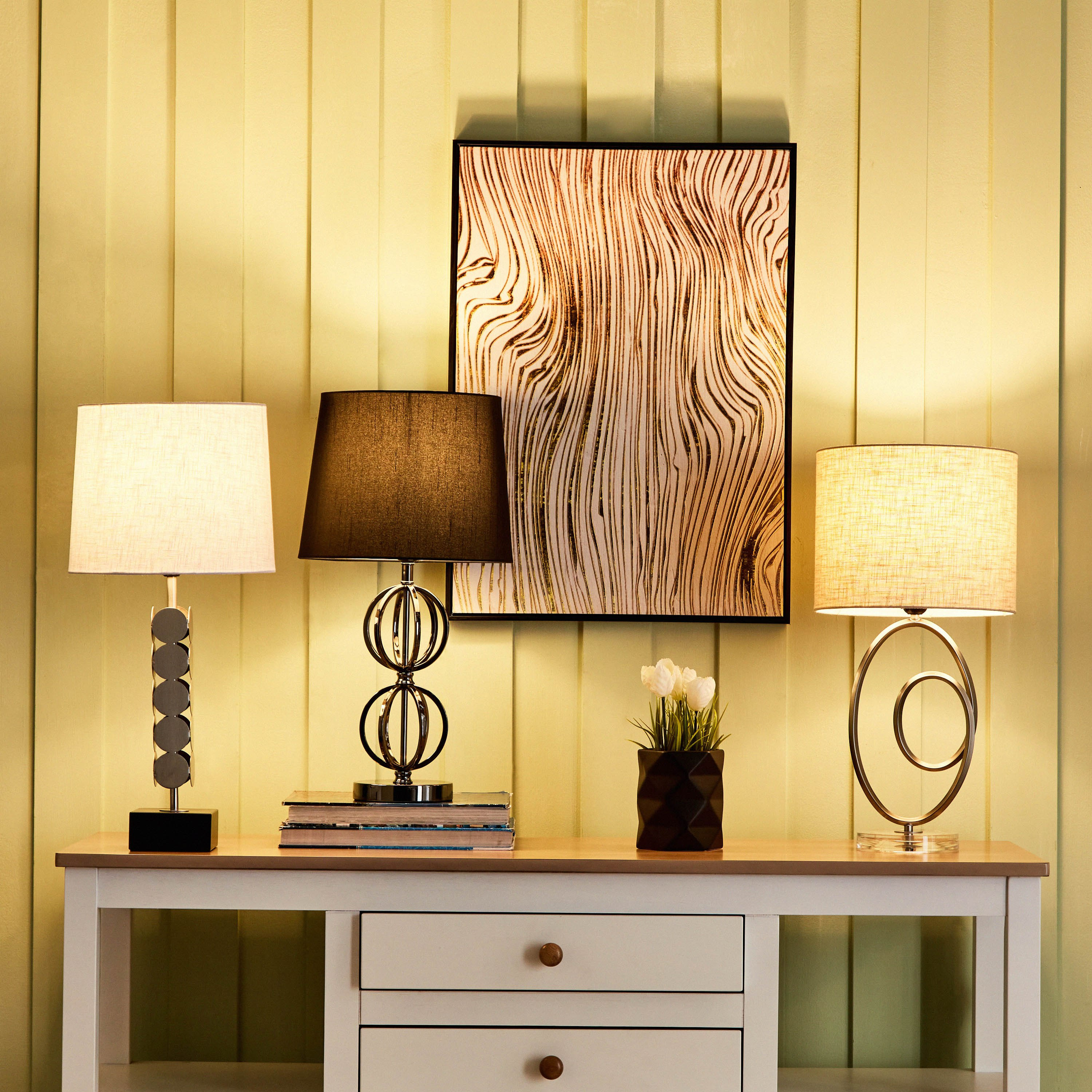 مصباح طاولة معدني من دنفير - 30x30x57 سم-hbxlivingroom-lighting-tablelamps-image-5