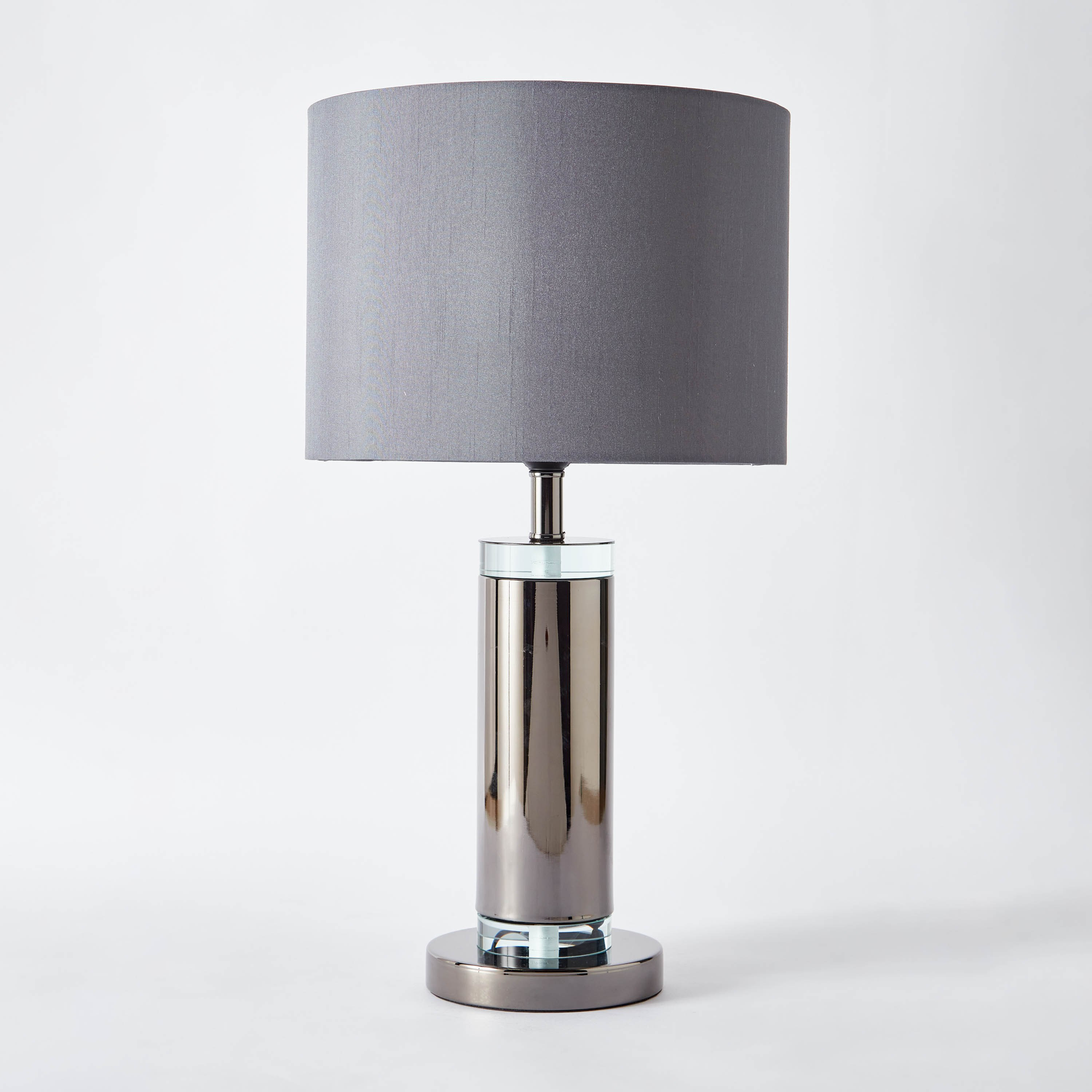 مصباح طاولة معدن بغطاء كتان من دنفر - 28x28x51 سم-hbxlivingroom-lighting-tablelamps-image-6
